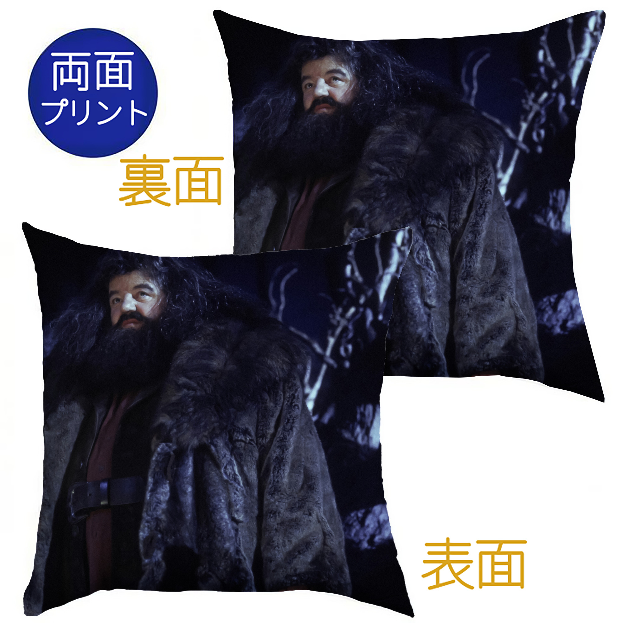 （画像用） Harry Potter ハリー・ポッターシリーズ クッションカバー＆本体セット（ポリエステル素材）