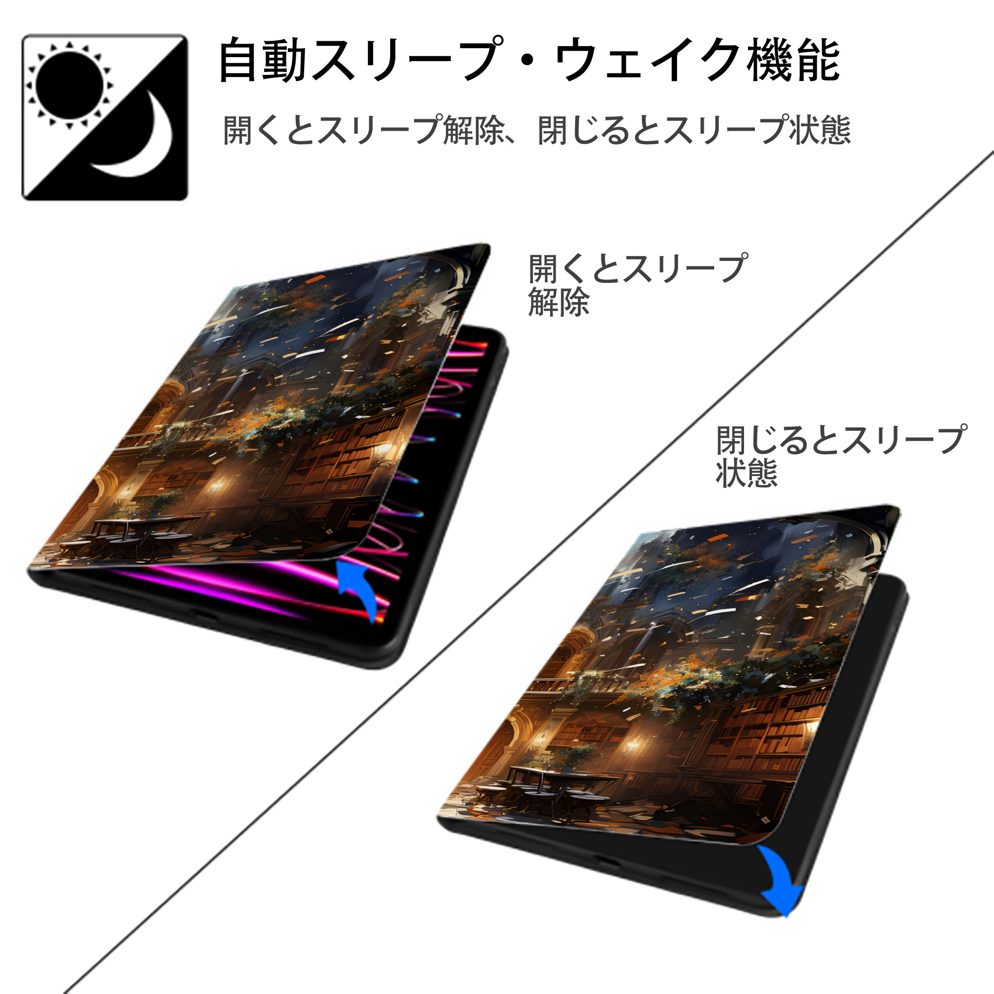 Harry Potter ハリー・ポッターシリーズ IPad ケース ブック型 PUレザー TPU 耐衝撃 軽量 薄型 ペン収納なし 全面保護 IPad 各モデル対応