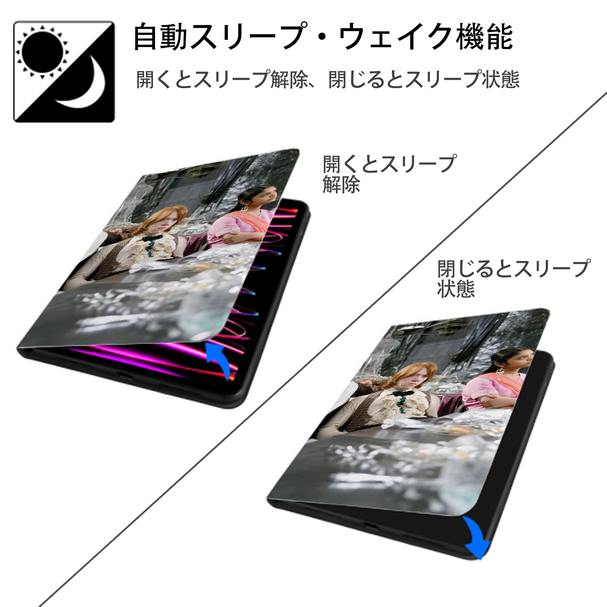 Harry Potter ハリー・ポッターシリーズ IPad ケース ブック型 PUレザー TPU 耐衝撃 軽量 薄型 ペン収納なし 全面保護 IPad 各モデル対応