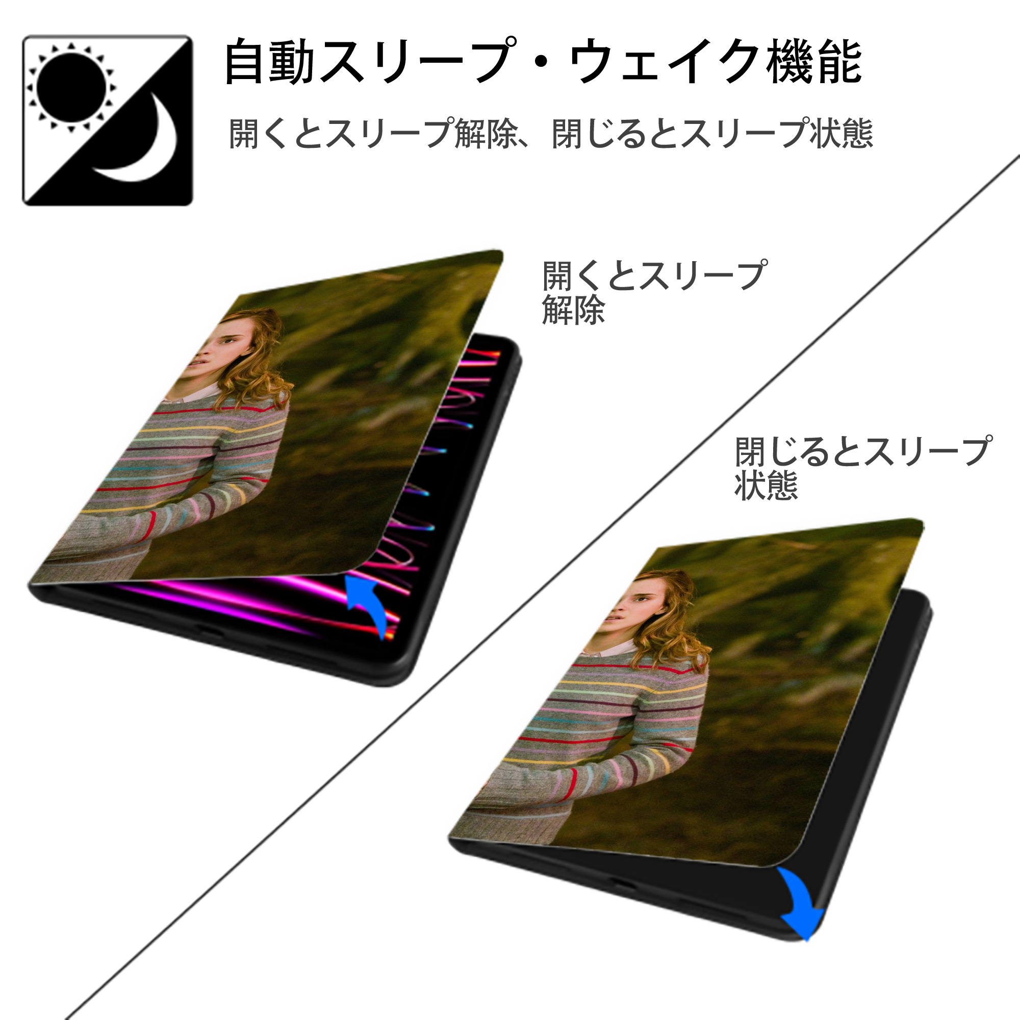 Harry Potter ハリー・ポッターシリーズ IPad ケース ブック型 PUレザー TPU 耐衝撃 軽量 薄型 ペン収納なし 全面保護 IPad 各モデル対応