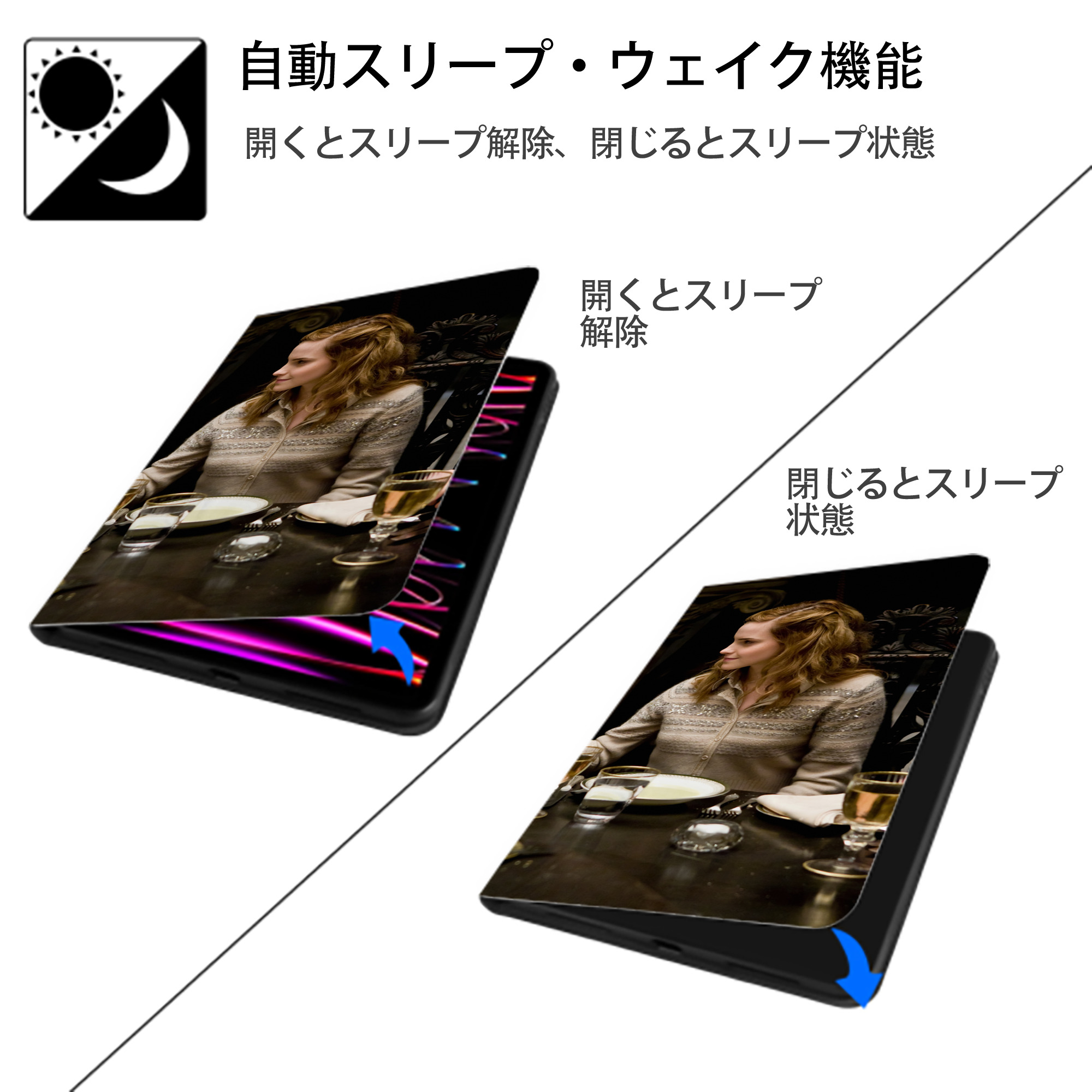 Harry Potter ハリー・ポッターシリーズ IPad ケース ブック型 PUレザー TPU 耐衝撃 軽量 薄型 ペン収納なし 全面保護 IPad 各モデル対応
