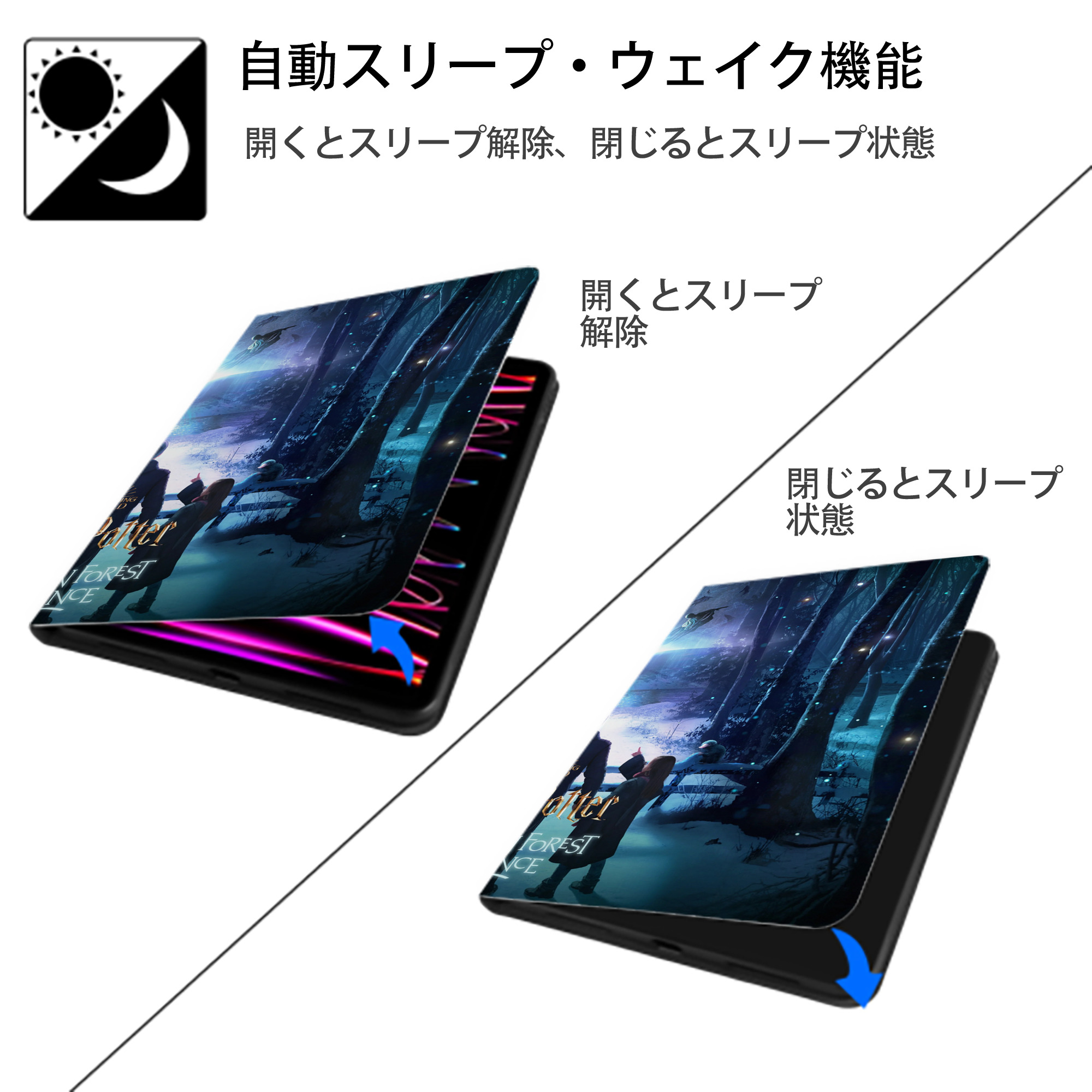 Harry Potter ハリー・ポッターシリーズ IPad ケース ブック型 PUレザー TPU 耐衝撃 軽量 薄型 ペン収納なし 全面保護 IPad 各モデル対応