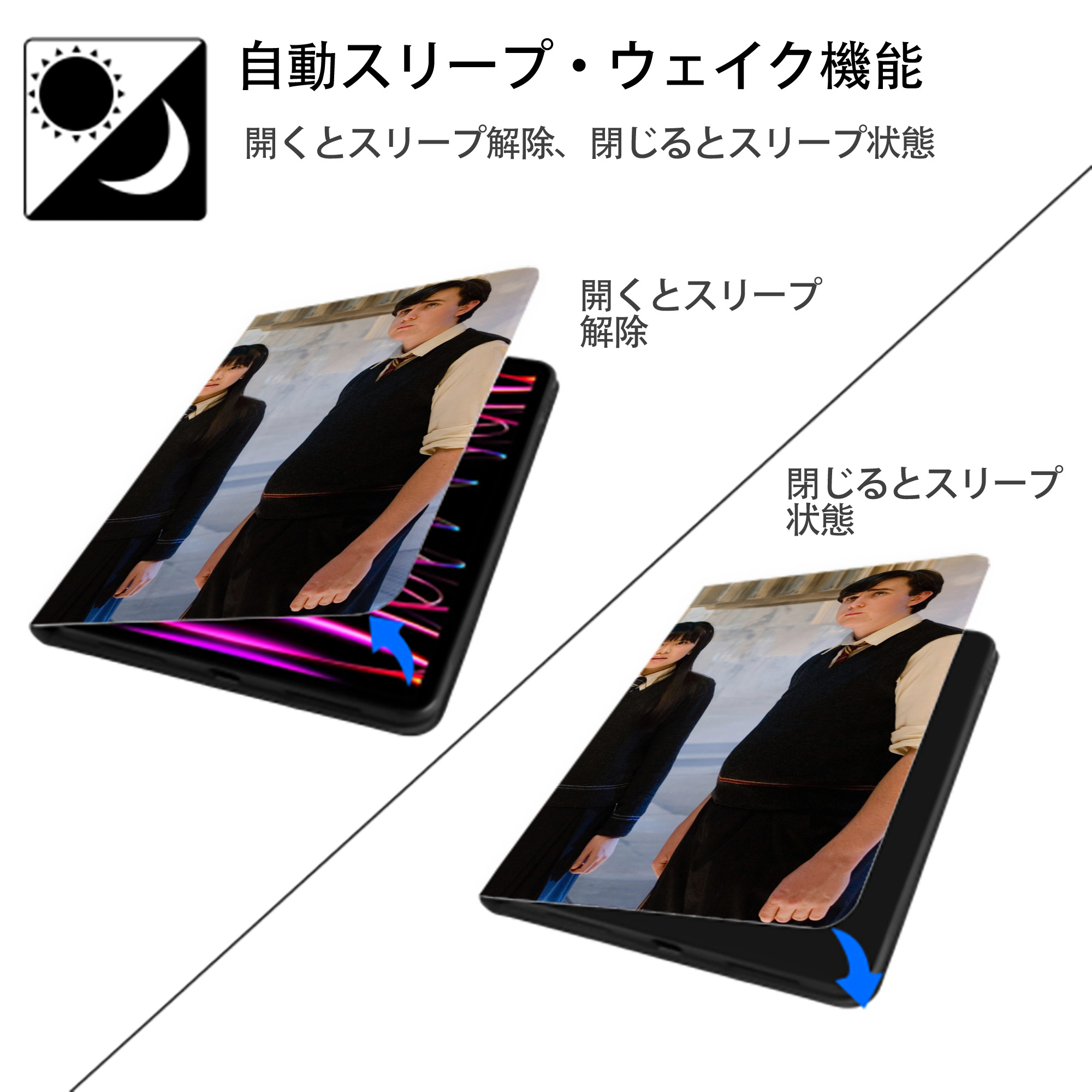 Harry Potter ハリー・ポッターシリーズ IPad ケース ブック型 PUレザー TPU 耐衝撃 軽量 薄型 ペン収納なし 全面保護 IPad 各モデル対応