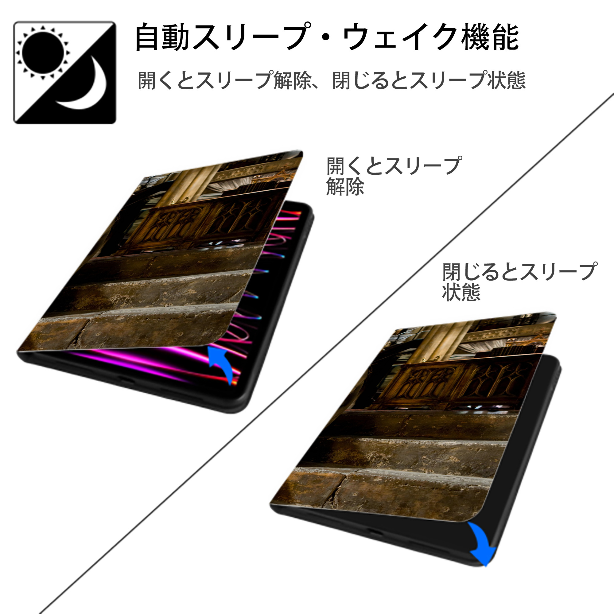 Harry Potter ハリー・ポッターシリーズ IPad ケース ブック型 PUレザー TPU 耐衝撃 軽量 薄型 ペン収納なし 全面保護 IPad 各モデル対応