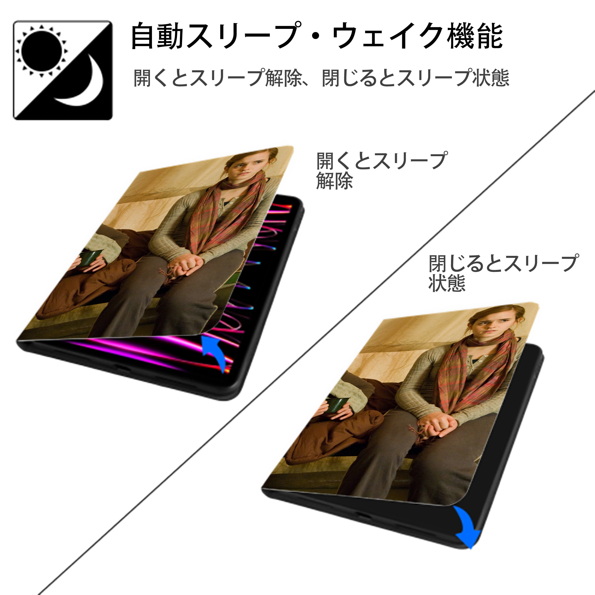 Harry Potter ハリー・ポッターシリーズ IPad ケース ブック型 PUレザー TPU 耐衝撃 軽量 薄型 ペン収納なし 全面保護 IPad 各モデル対応