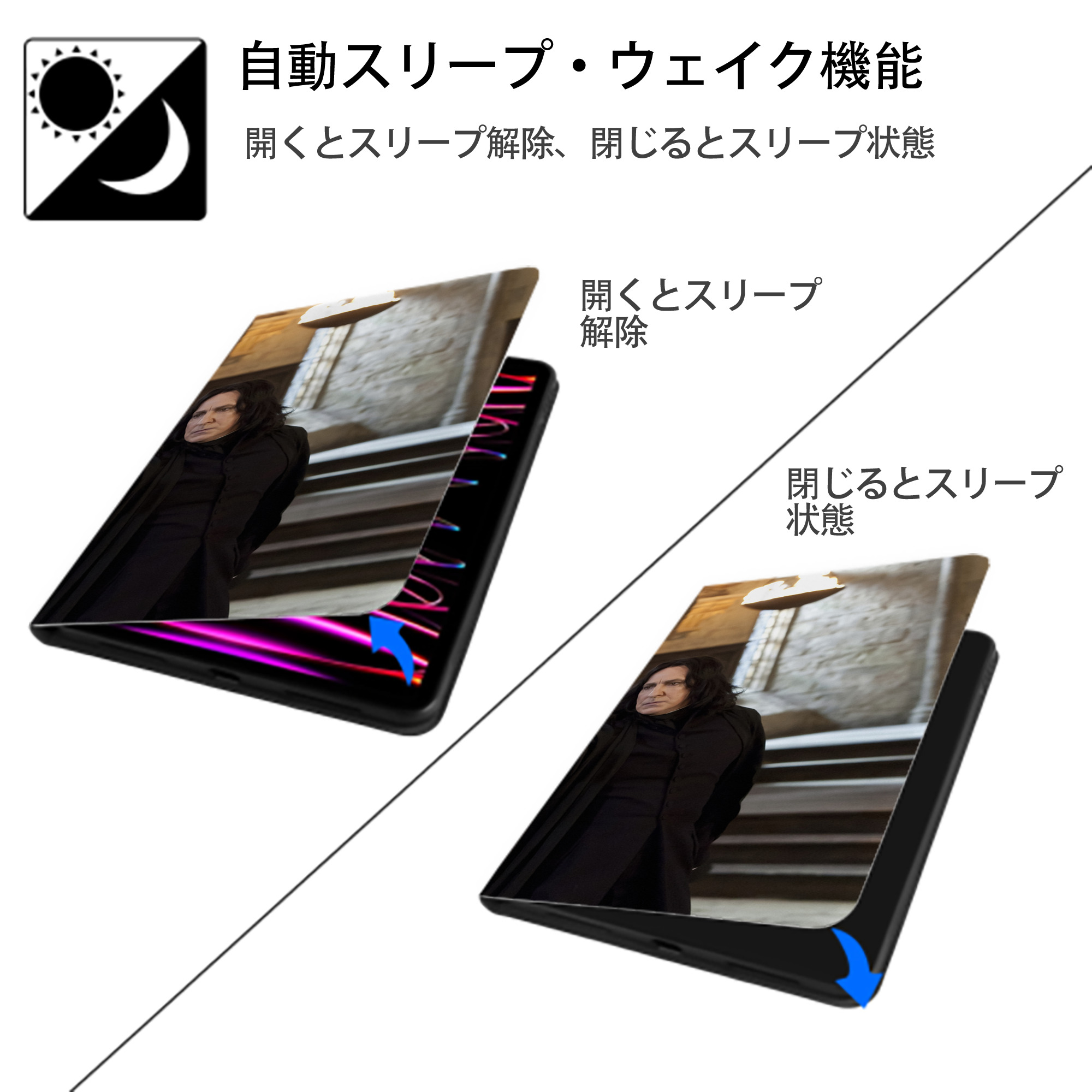 Harry Potter ハリー・ポッターシリーズ IPad ケース ブック型 PUレザー TPU 耐衝撃 軽量 薄型 ペン収納なし 全面保護 IPad 各モデル対応