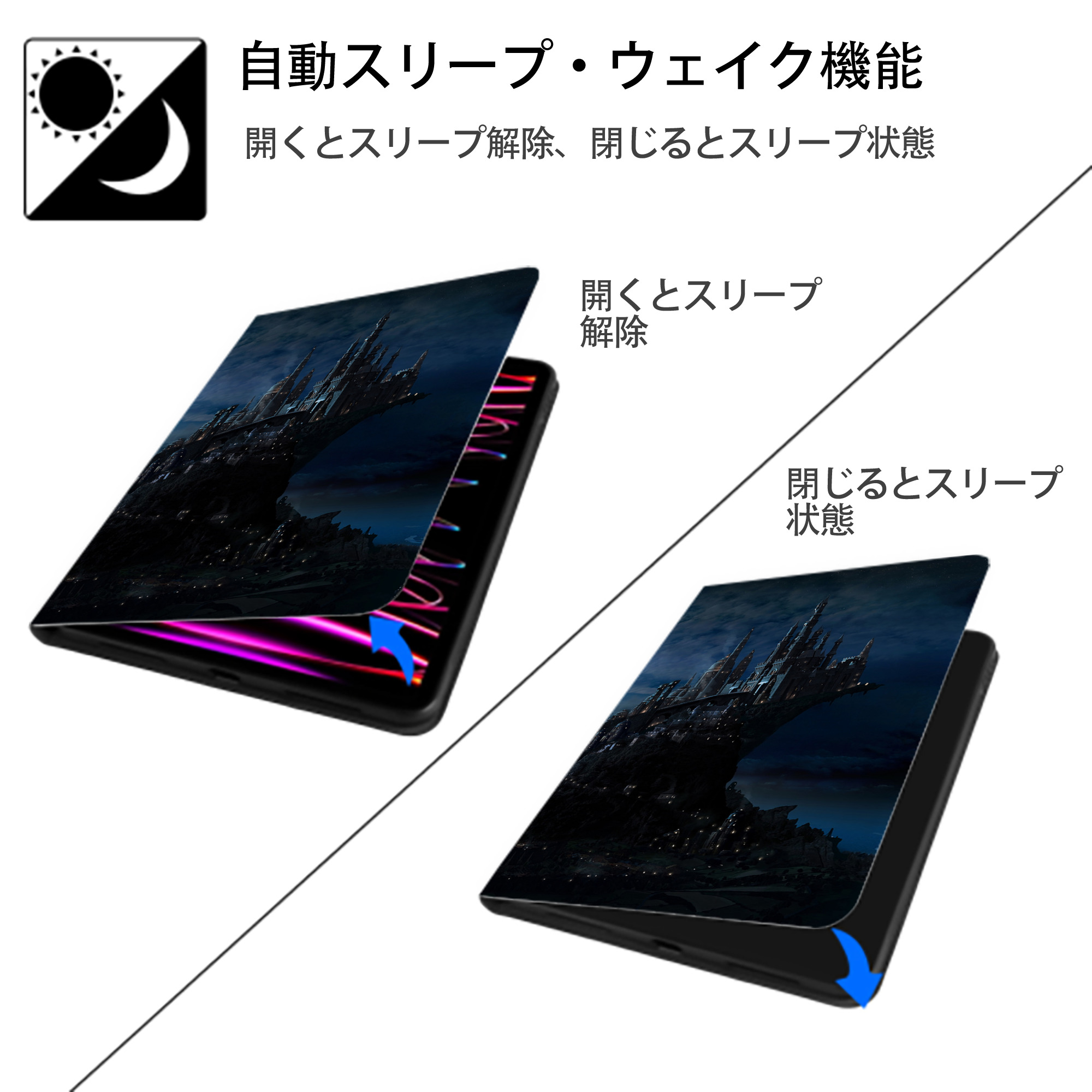 Harry Potter ハリー・ポッターシリーズ IPad ケース ブック型 PUレザー TPU 耐衝撃 軽量 薄型 ペン収納なし 全面保護 IPad 各モデル対応