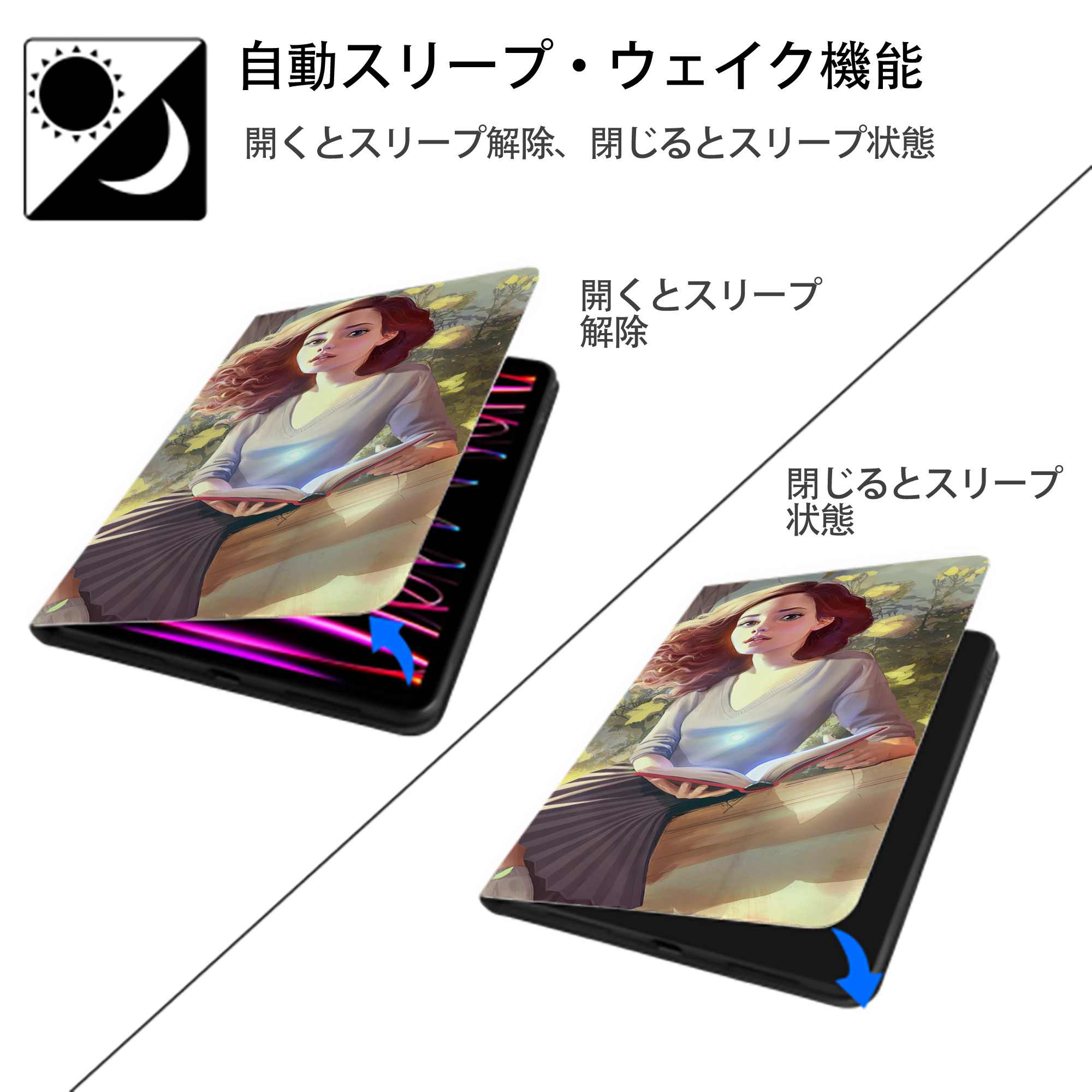 Harry Potter ハリー・ポッターシリーズ IPad ケース ブック型 PUレザー TPU 耐衝撃 軽量 薄型 ペン収納なし 全面保護 IPad 各モデル対応