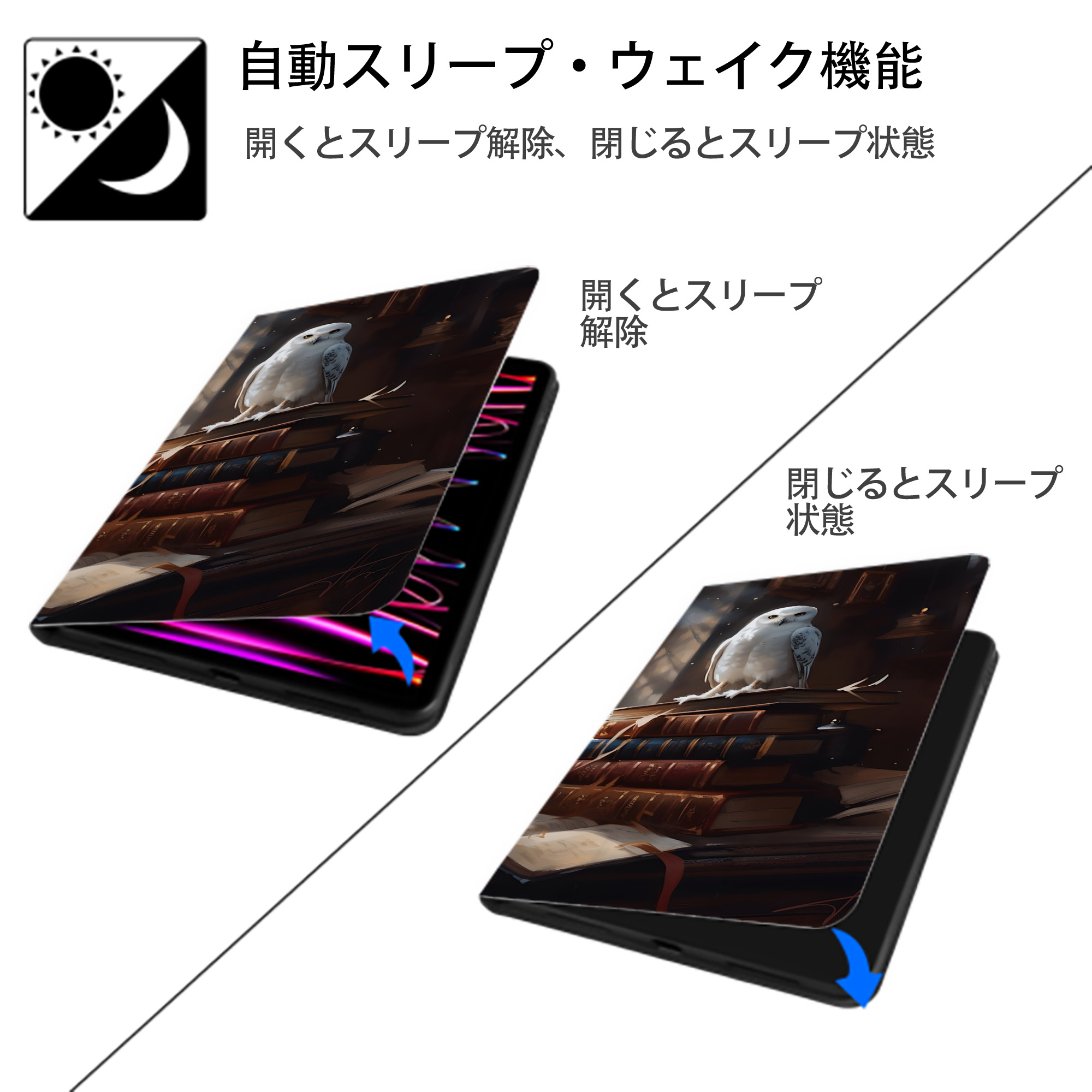 Harry Potter ハリー・ポッターシリーズ IPad ケース ブック型 PUレザー TPU 耐衝撃 軽量 薄型 ペン収納なし 全面保護 IPad 各モデル対応