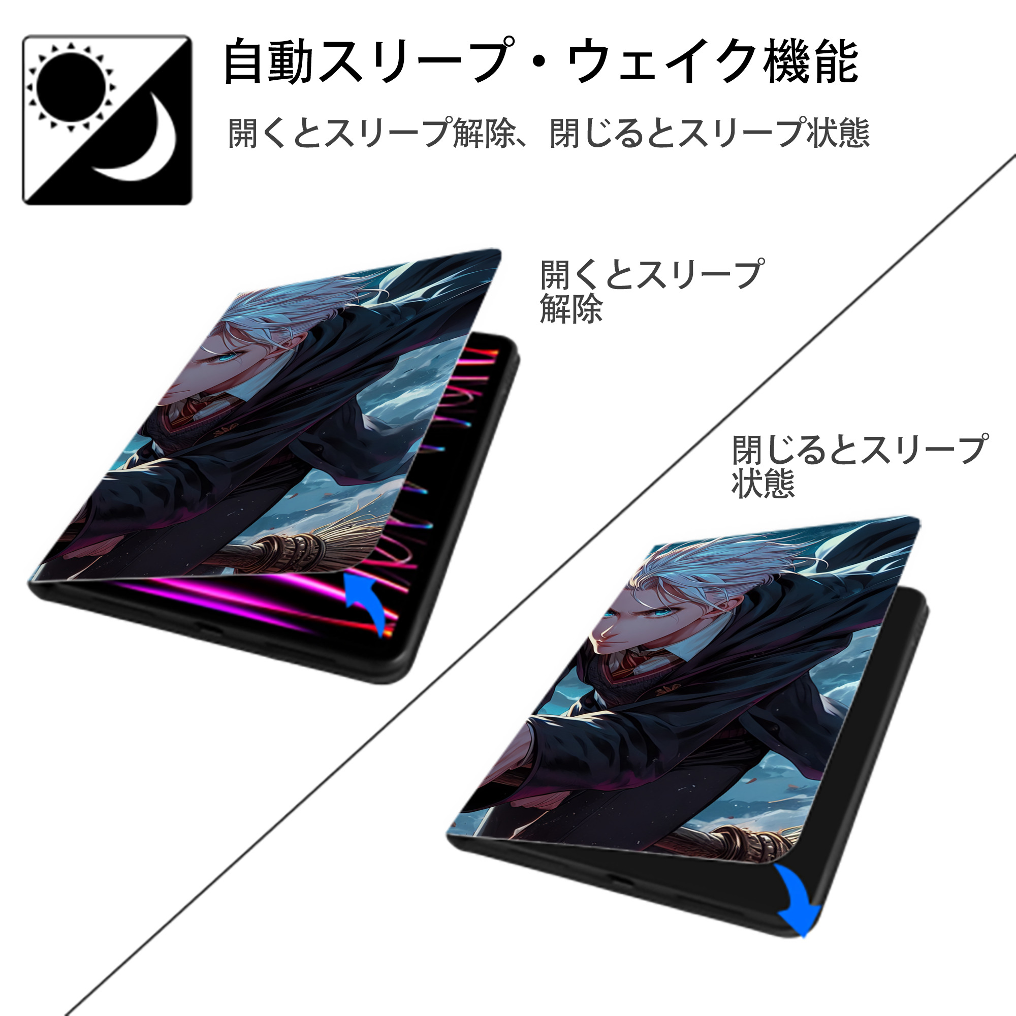 Harry Potter ハリー・ポッターシリーズ IPad ケース ブック型 PUレザー TPU 耐衝撃 軽量 薄型 ペン収納なし 全面保護 IPad 各モデル対応