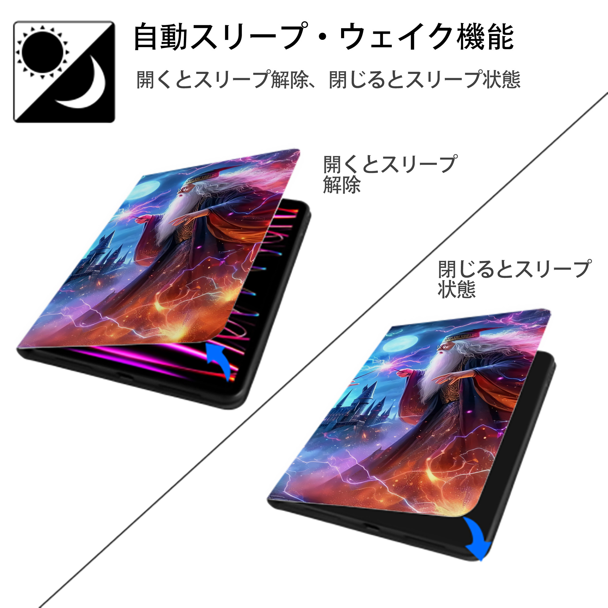 Harry Potter ハリー・ポッターシリーズ IPad ケース ブック型 PUレザー TPU 耐衝撃 軽量 薄型 ペン収納なし 全面保護 IPad 各モデル対応