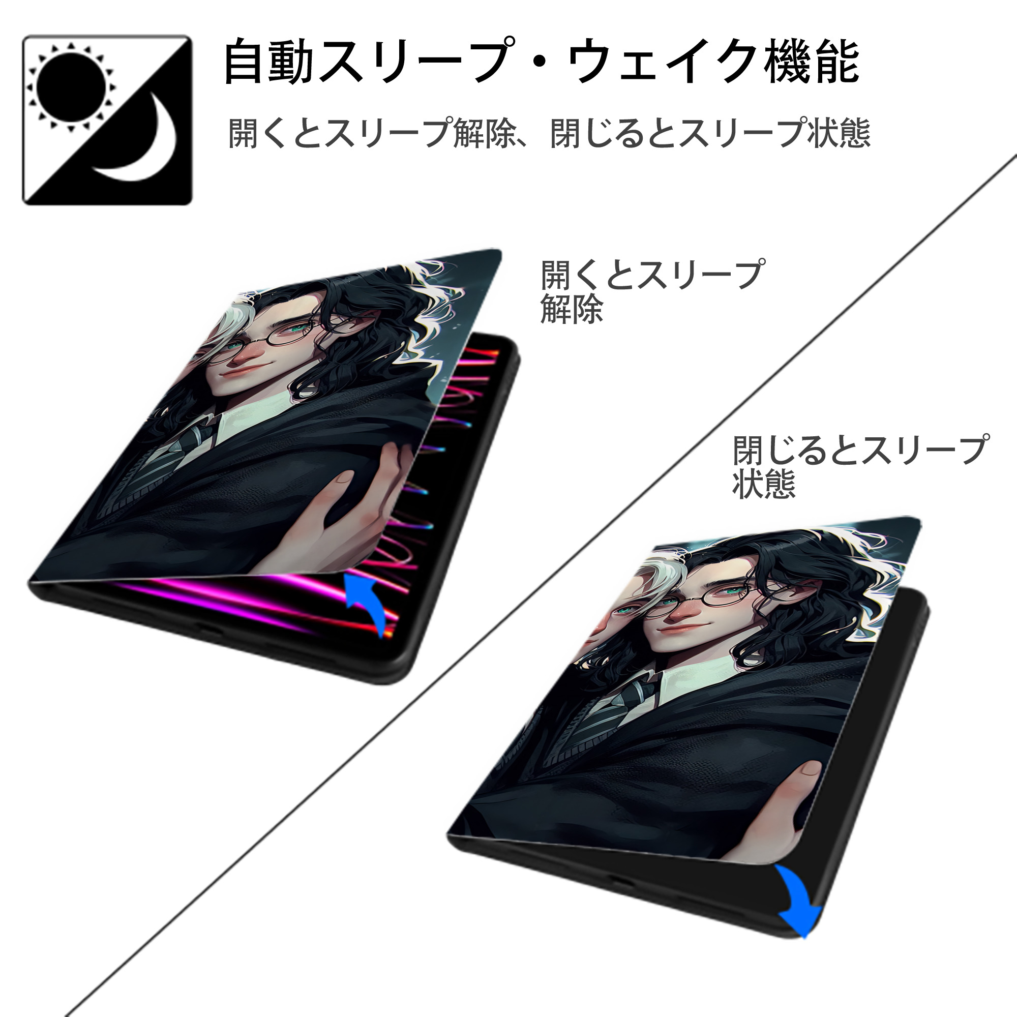 Harry Potter ハリー・ポッターシリーズ IPad ケース ブック型 PUレザー TPU 耐衝撃 軽量 薄型 ペン収納なし 全面保護 IPad 各モデル対応