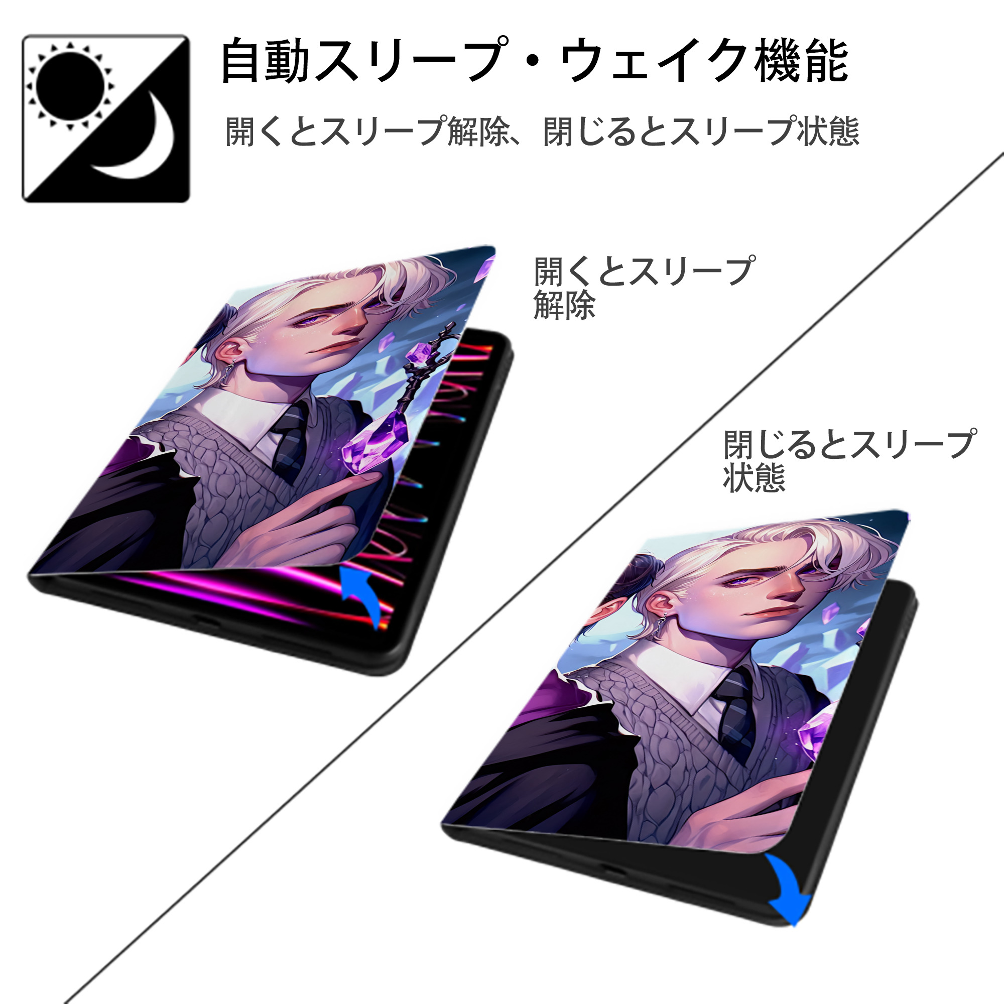 Harry Potter ハリー・ポッターシリーズ IPad ケース ブック型 PUレザー TPU 耐衝撃 軽量 薄型 ペン収納なし 全面保護 IPad 各モデル対応