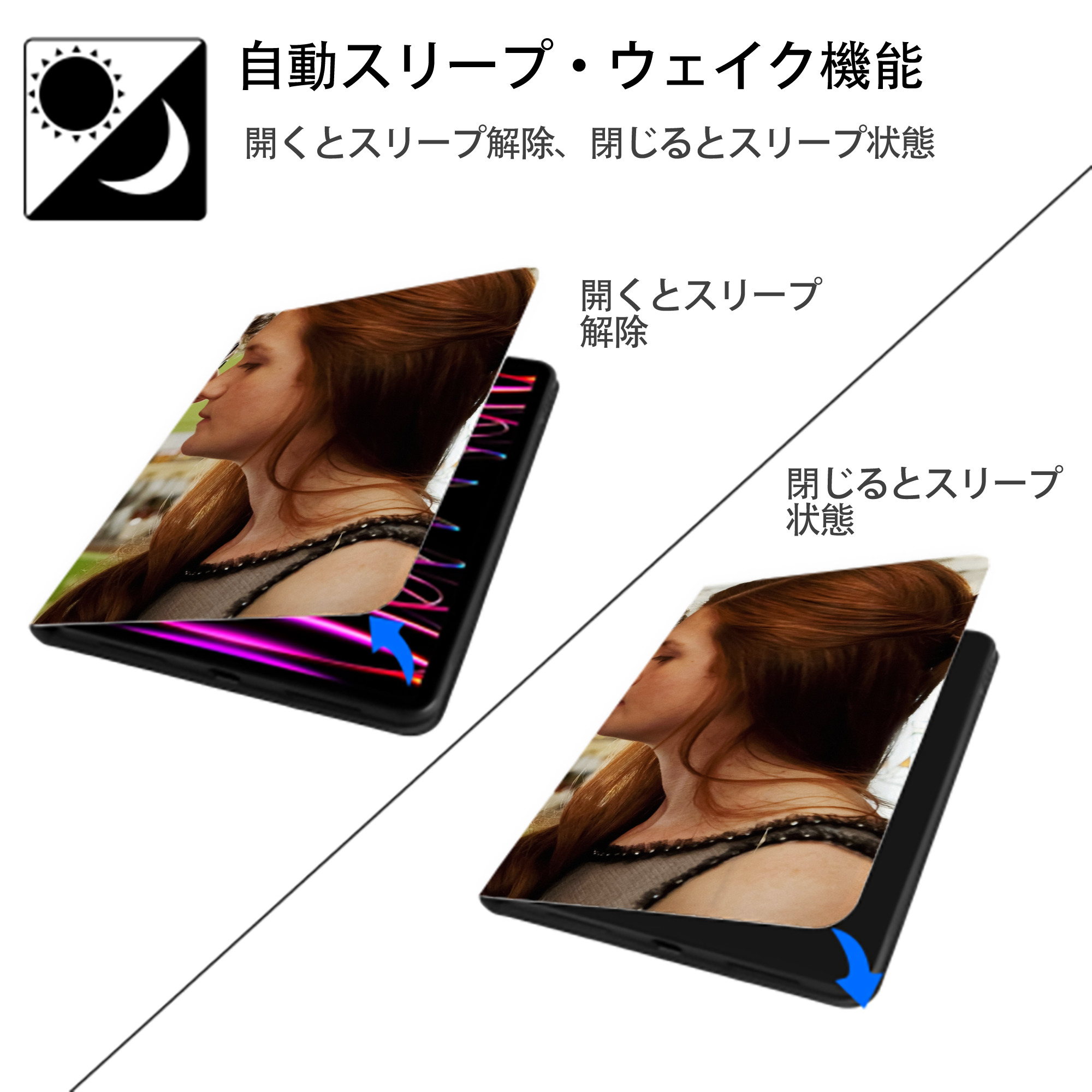 Harry Potter ハリー・ポッターシリーズ IPadケース ペンホルダー付き ブックスタイルデザイン