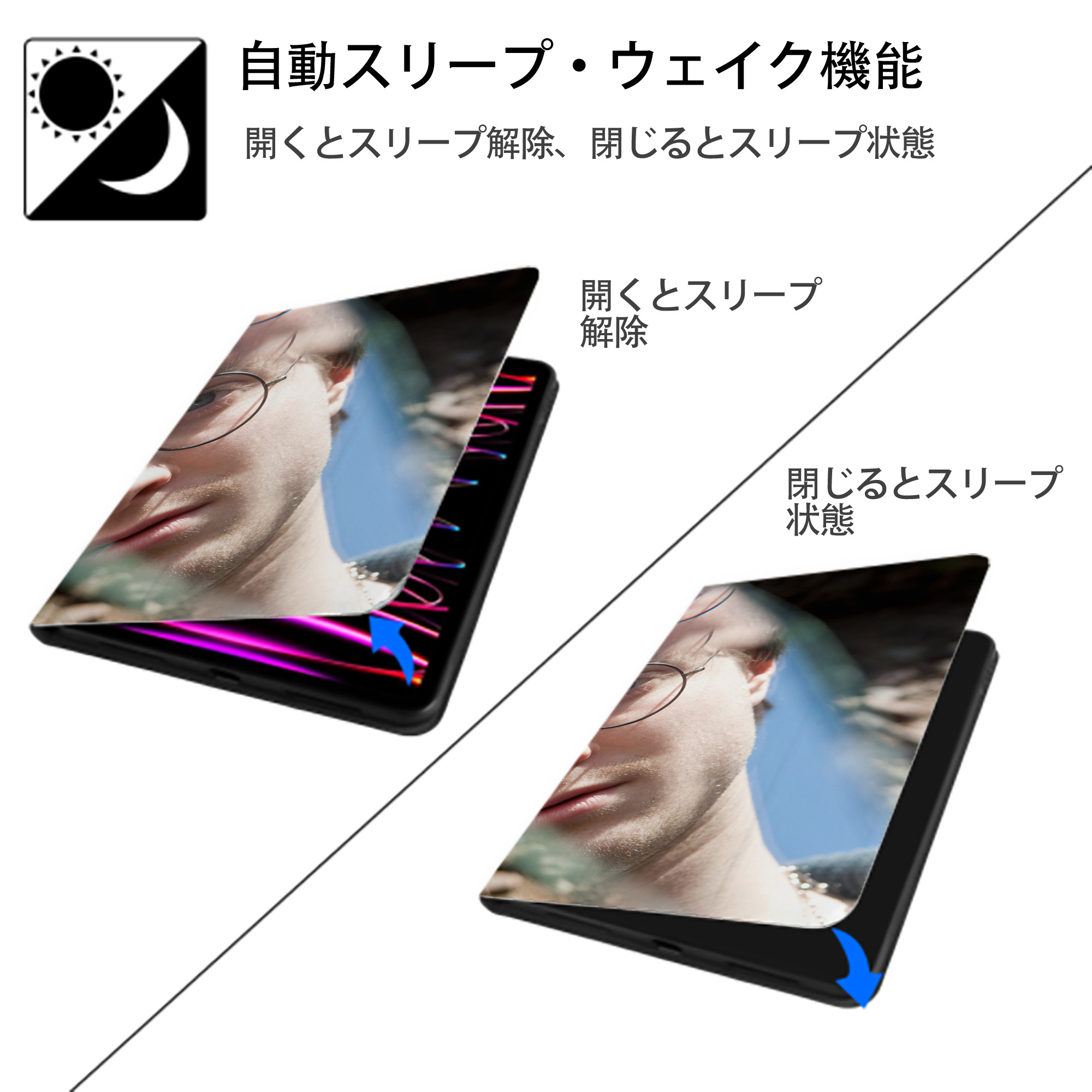 Harry Potter ハリー・ポッターシリーズ IPadケース ペンホルダー付き ブックスタイルデザイン