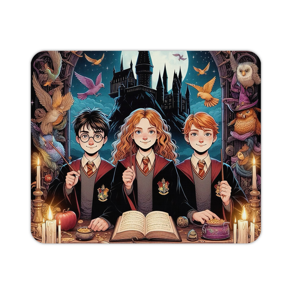 （画像用） Harry Potter ハリー・ポッターシリーズ マウスパッド ステッチ加工 ラバー素材 防水 滑り止め 超薄型 ゲーミング/オフィス対応