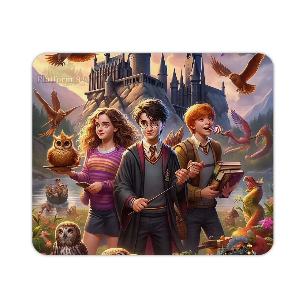 （画像用） Harry Potter ハリー・ポッターシリーズ マウスパッド ステッチ加工 ラバー素材 防水 滑り止め 超薄型 ゲーミング/オフィス対応