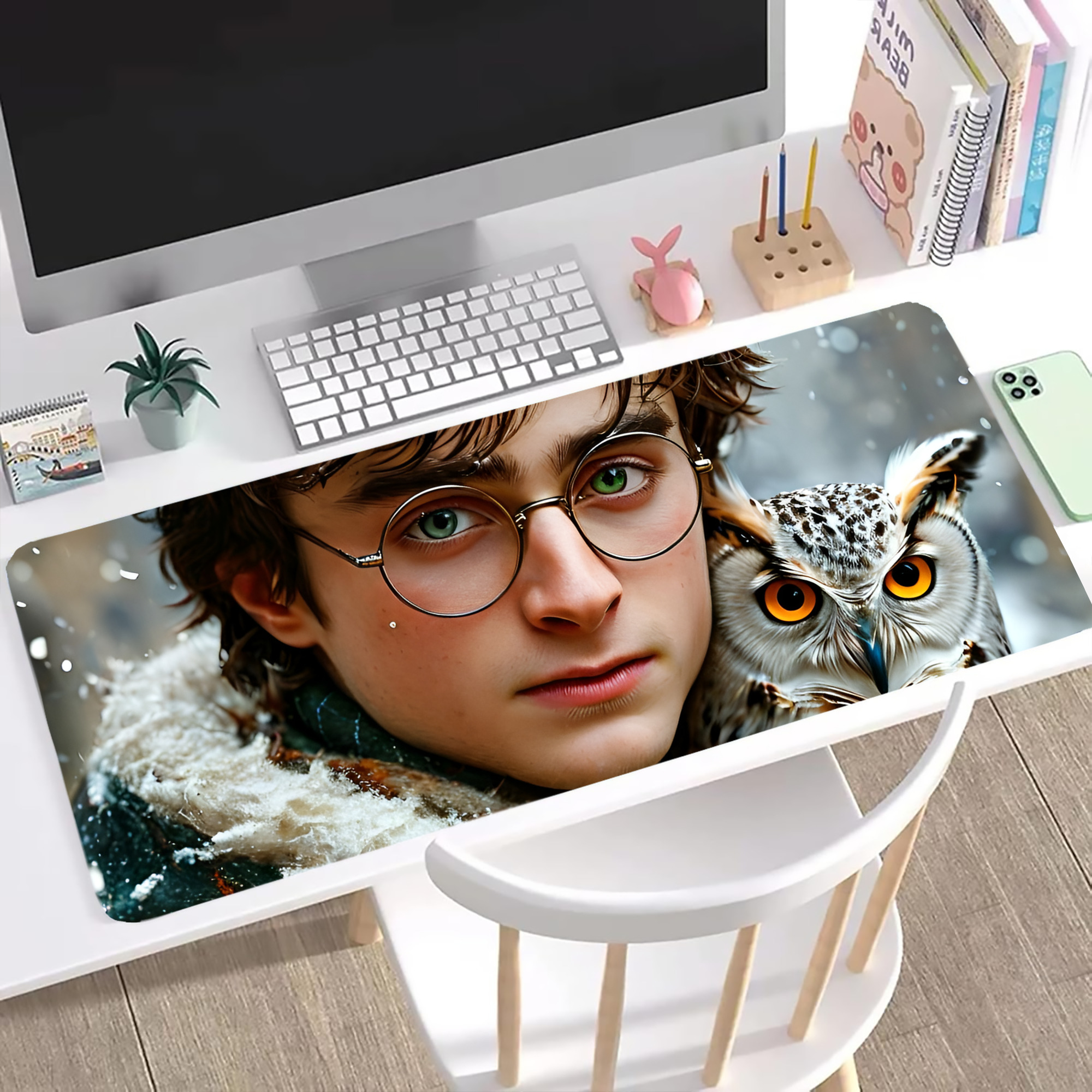 （画像用） Harry Potter ハリー・ポッターシリーズ ステッチ加工 大判デスクマット／滑り止めマウスパッド