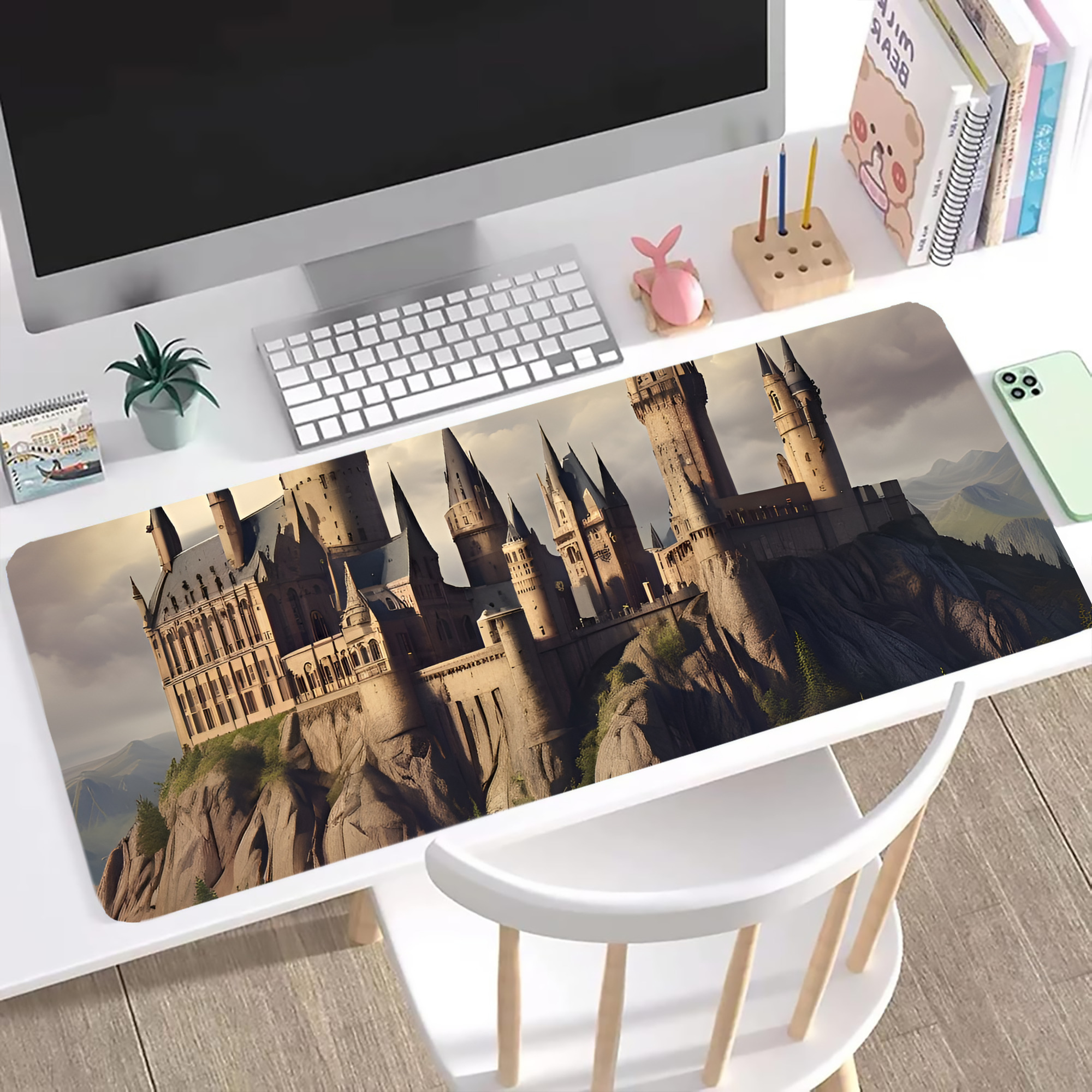 （画像用） Harry Potter ハリー・ポッターシリーズ ステッチ加工 大判デスクマット／滑り止めマウスパッド