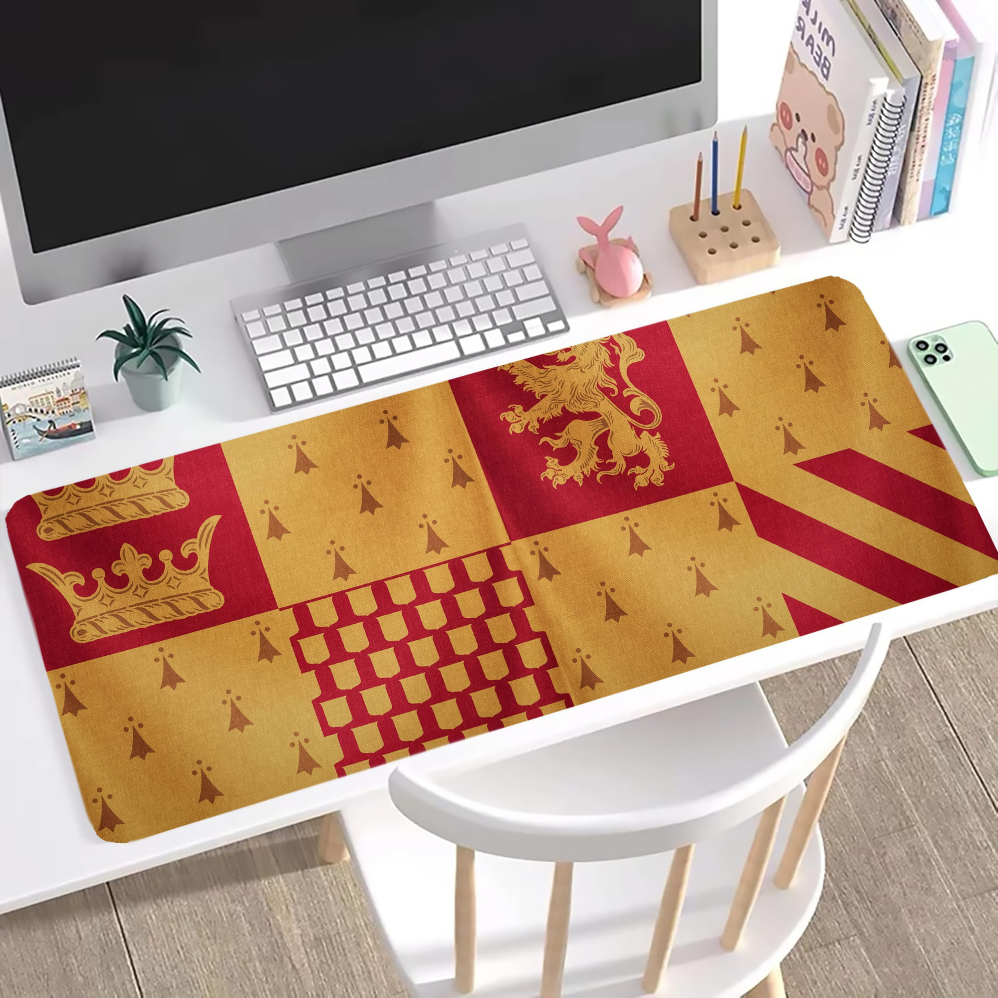 （画像用） Harry Potter ハリー・ポッターシリーズ ステッチ加工 大判デスクマット／滑り止めマウスパッド