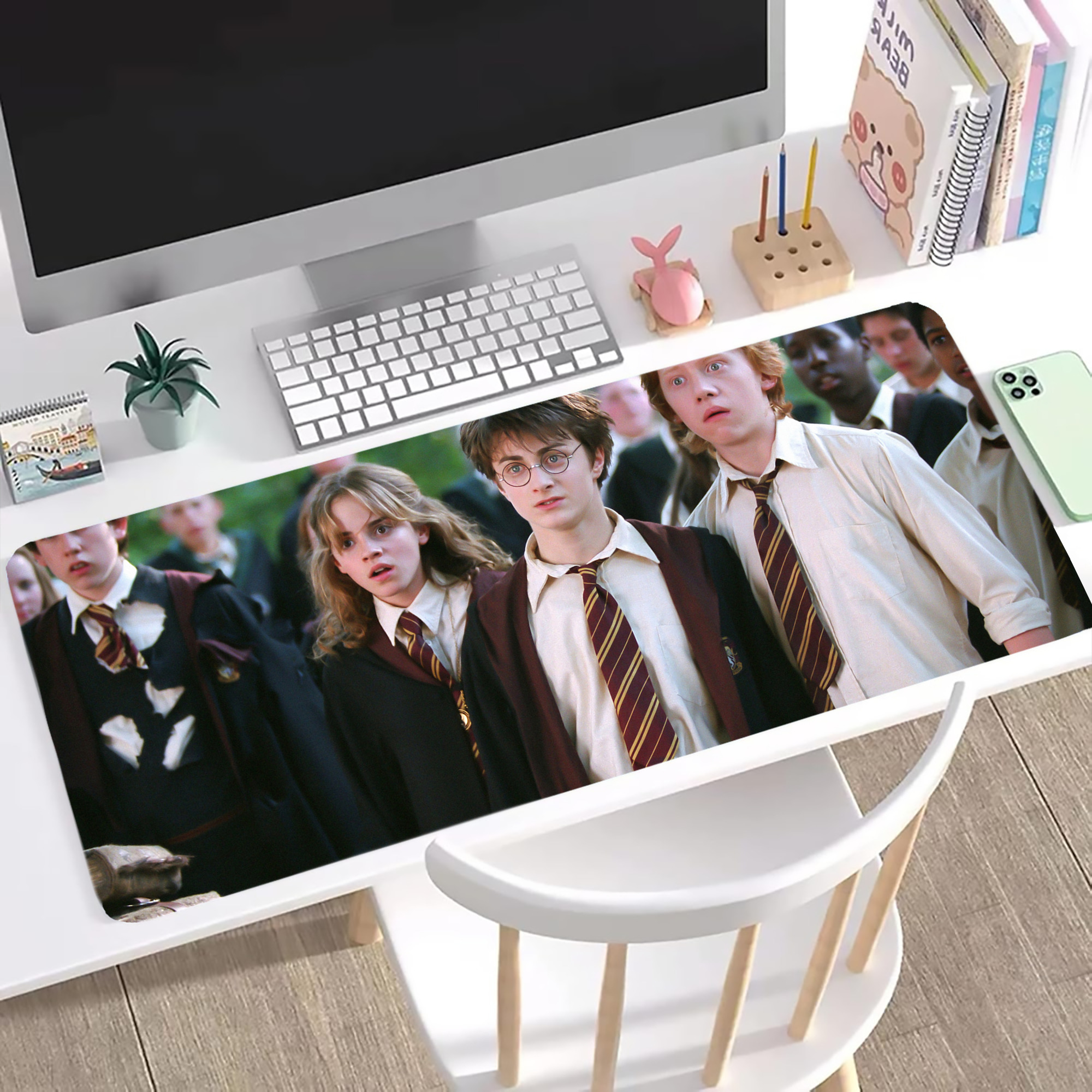 （画像用） Harry Potter ハリー・ポッターシリーズ ステッチ加工 大判デスクマット／滑り止めマウスパッド