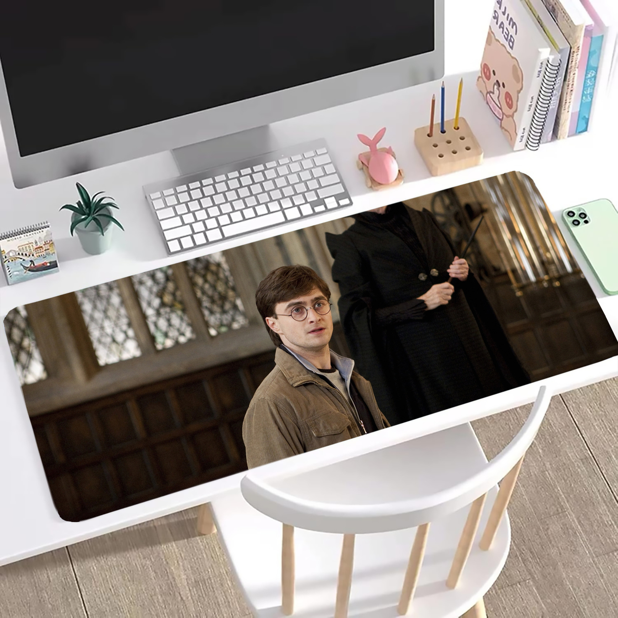 （画像用） Harry Potter ハリー・ポッターシリーズ ステッチ加工 大判デスクマット／滑り止めマウスパッド
