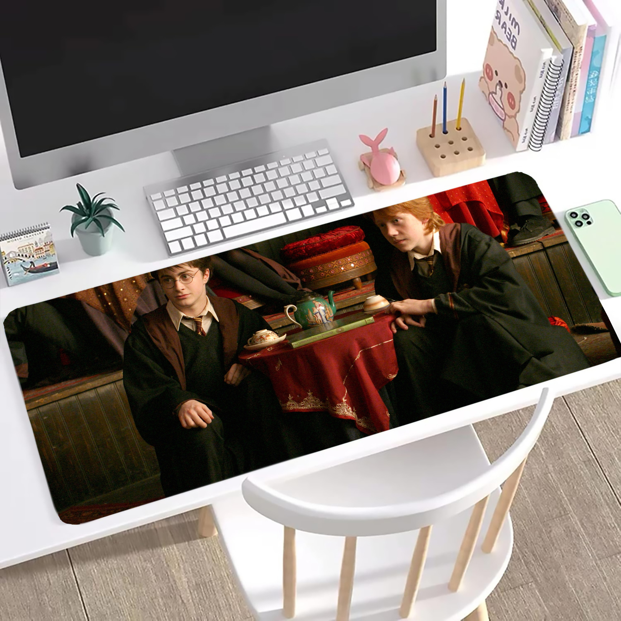（画像用） Harry Potter ハリー・ポッターシリーズ ステッチ加工 大判デスクマット／滑り止めマウスパッド