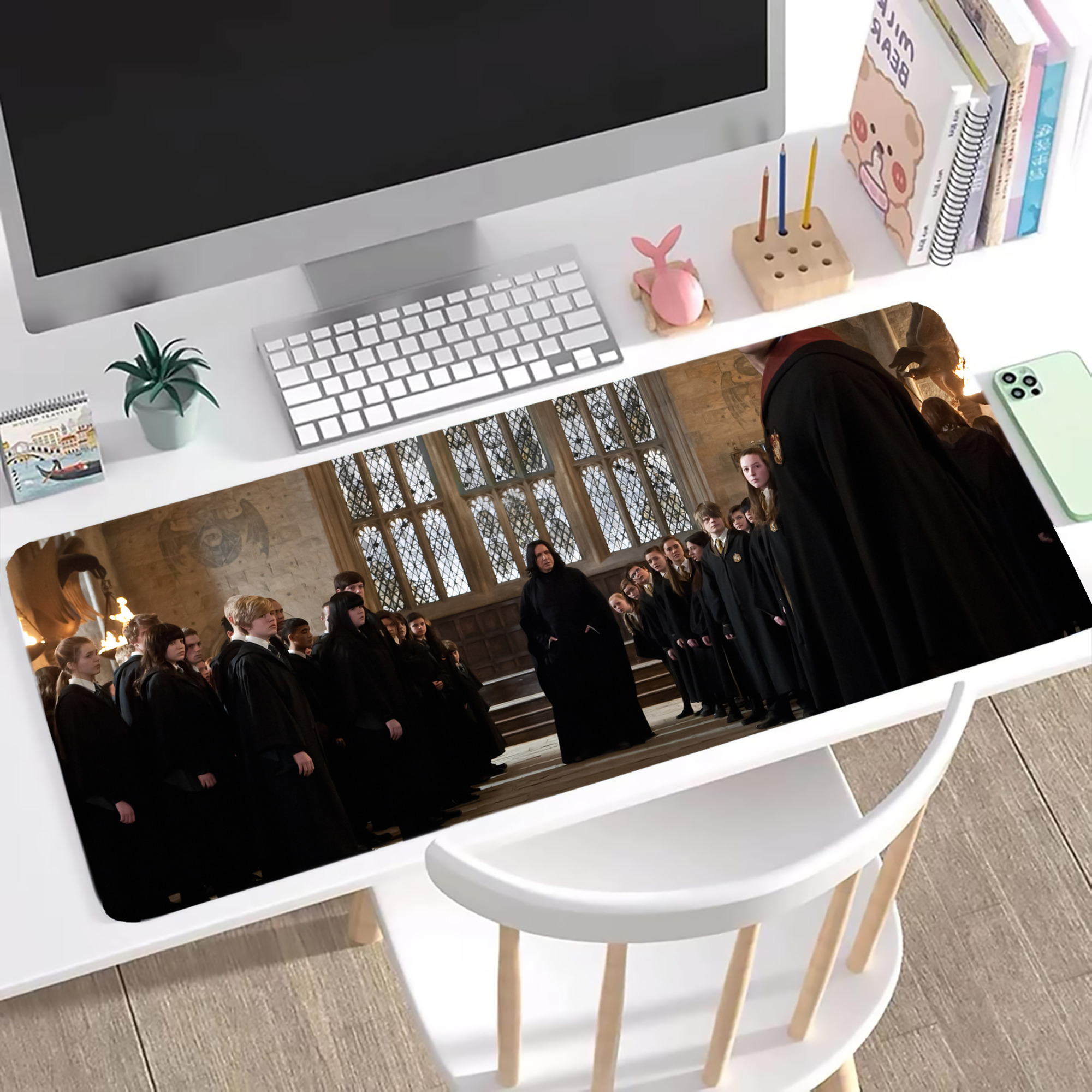 （画像用） Harry Potter ハリー・ポッターシリーズ ステッチ加工 大判デスクマット／滑り止めマウスパッド