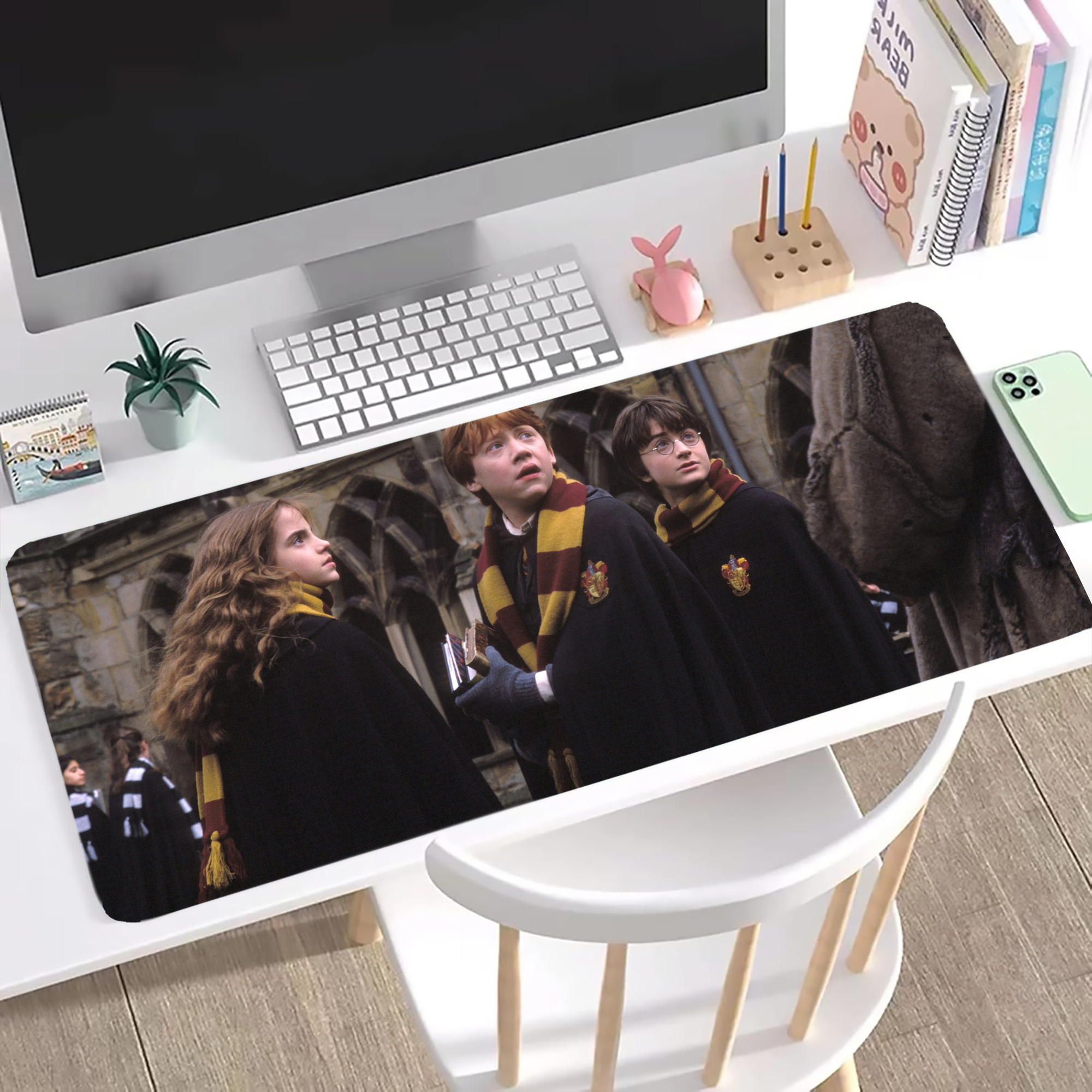 （画像用） Harry Potter ハリー・ポッターシリーズ ステッチ加工 大判デスクマット／滑り止めマウスパッド