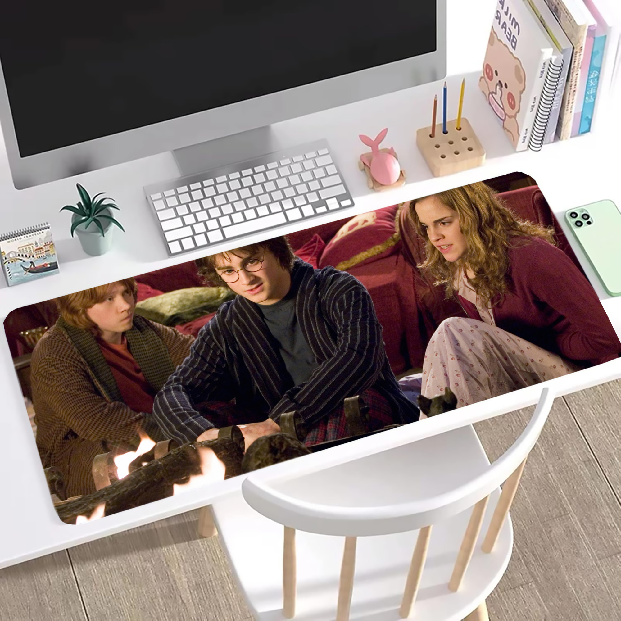 （画像用） Harry Potter ハリー・ポッターシリーズ ステッチ加工 大判デスクマット／滑り止めマウスパッド