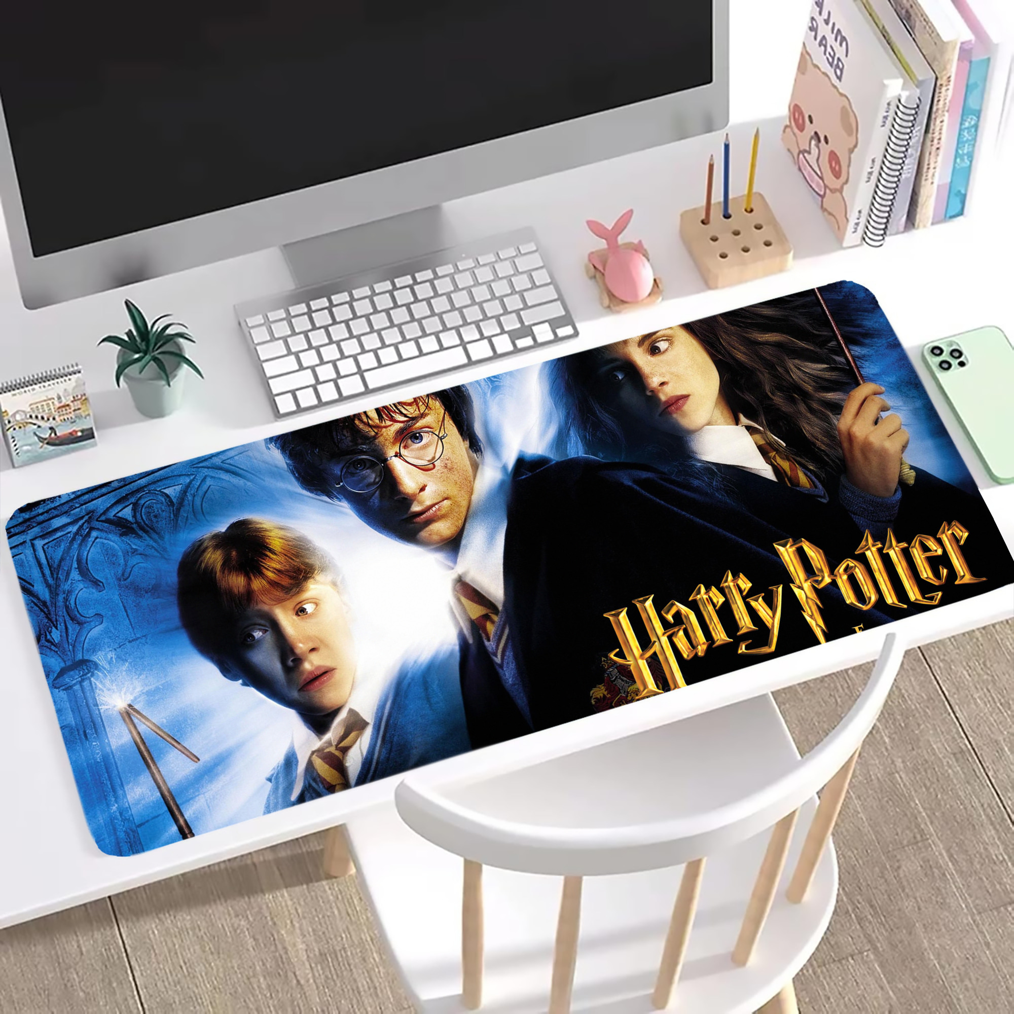 （画像用） Harry Potter ハリー・ポッターシリーズ ステッチ加工 大判デスクマット／滑り止めマウスパッド
