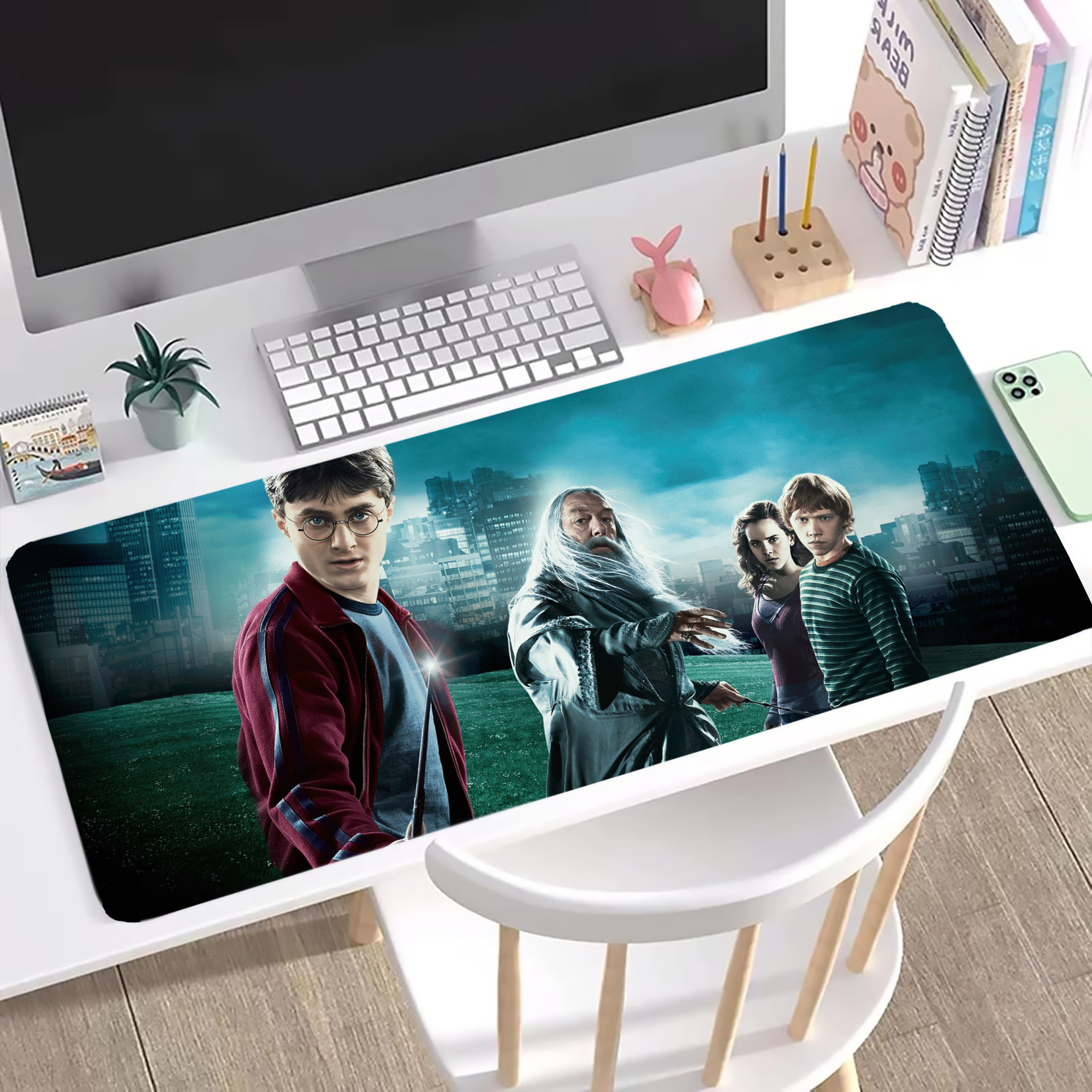 （画像用） Harry Potter ハリー・ポッターシリーズ ステッチ加工 大判デスクマット／滑り止めマウスパッド