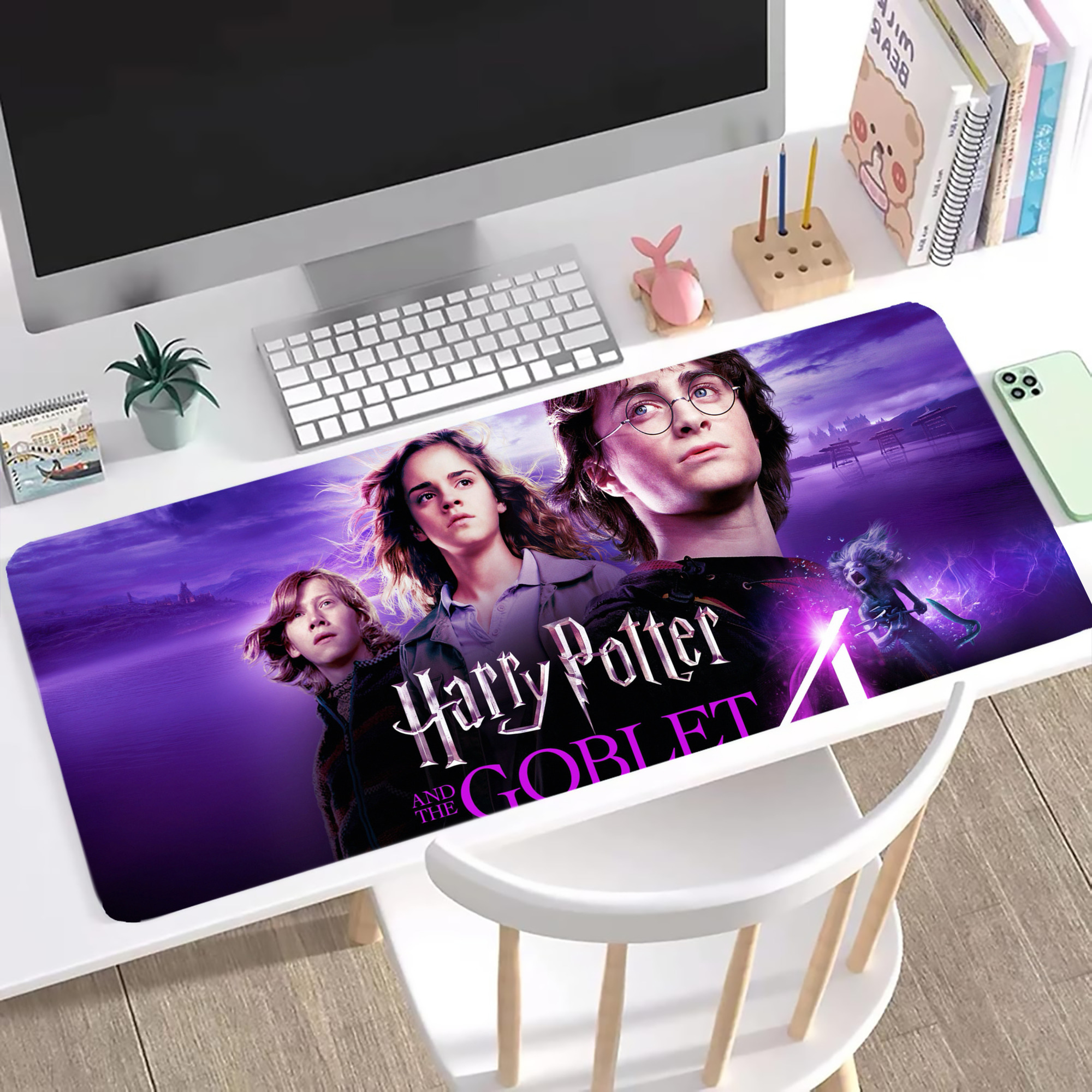 （画像用） Harry Potter ハリー・ポッターシリーズ ステッチ加工 大判デスクマット／滑り止めマウスパッド