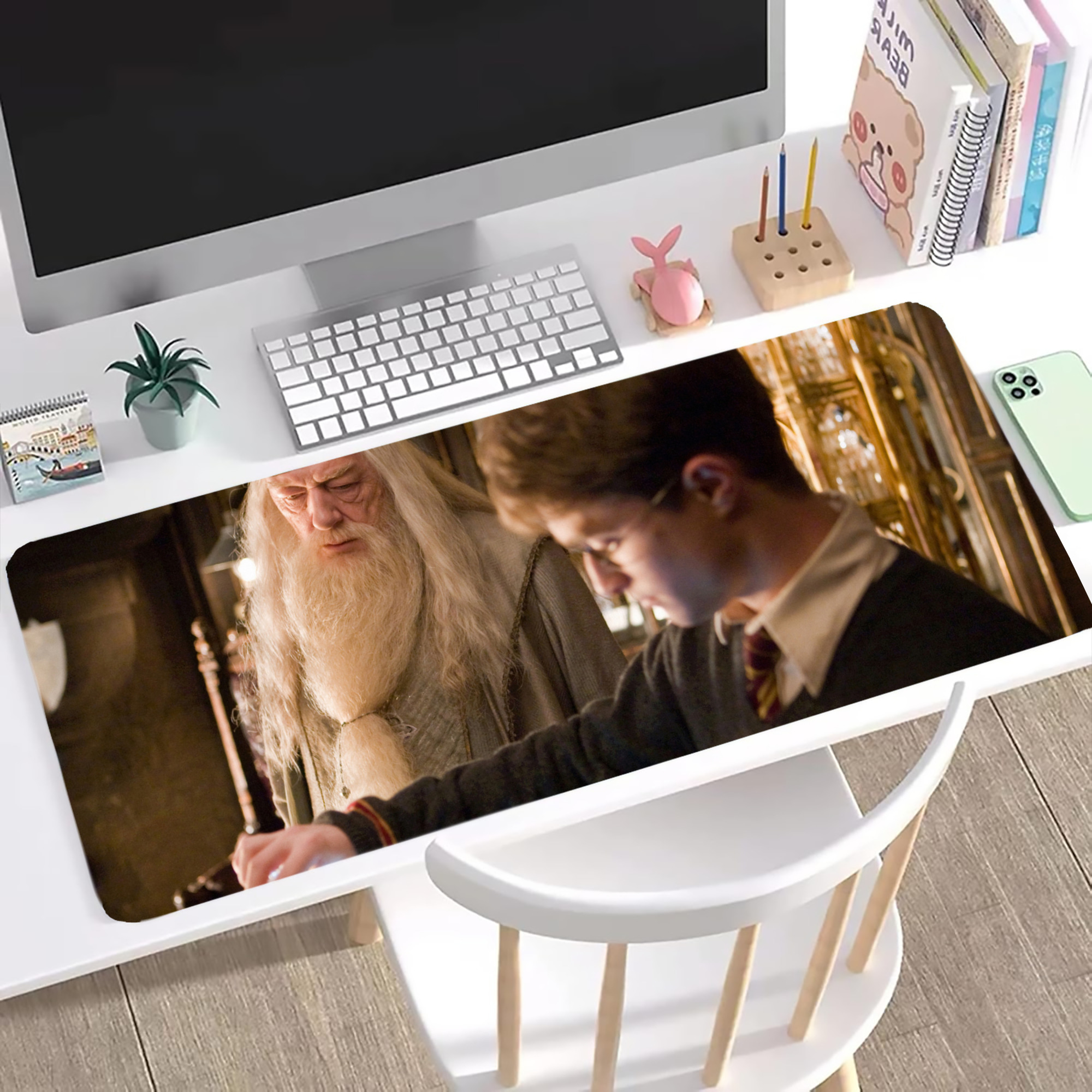 （画像用） Harry Potter ハリー・ポッターシリーズ ステッチ加工 大判デスクマット／滑り止めマウスパッド