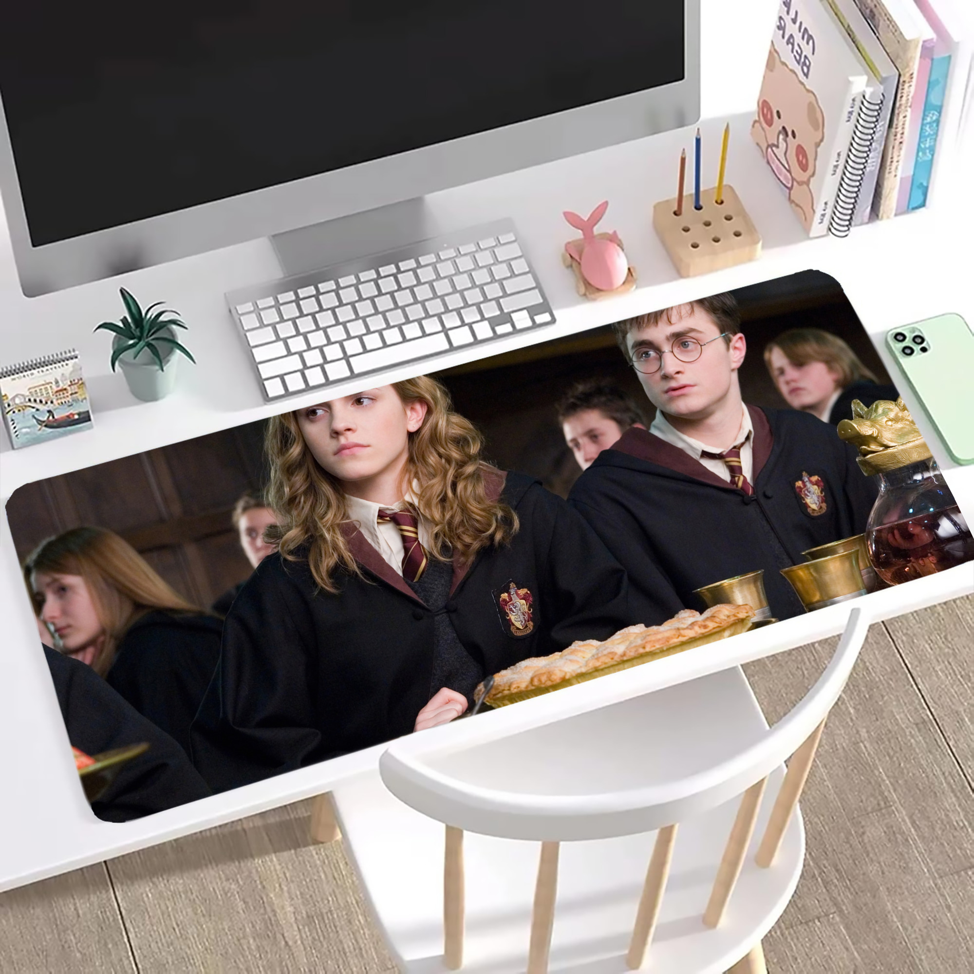 （画像用） Harry Potter ハリー・ポッターシリーズ ステッチ加工 大判デスクマット／滑り止めマウスパッド