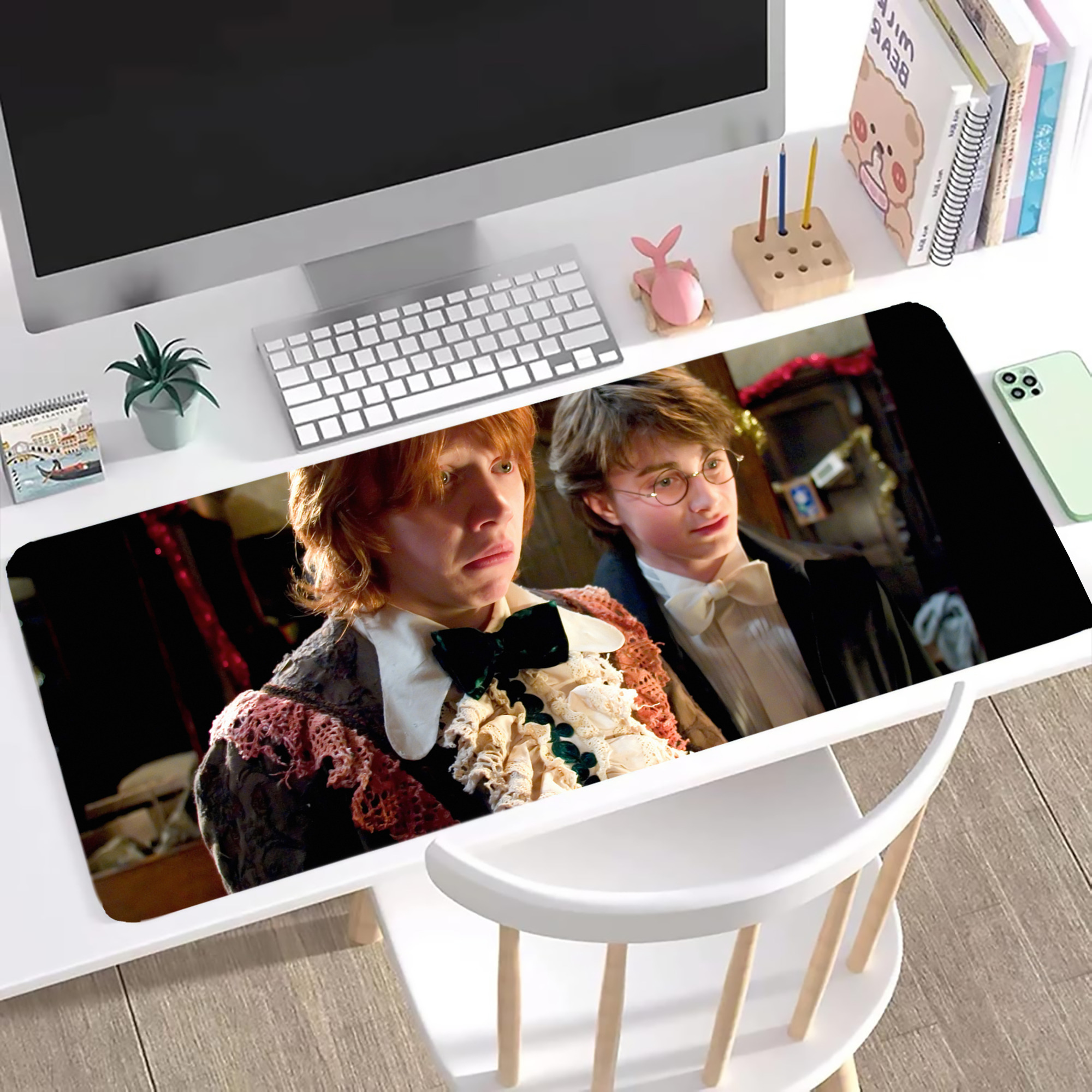 （画像用） Harry Potter ハリー・ポッターシリーズ ステッチ加工 大判デスクマット／滑り止めマウスパッド