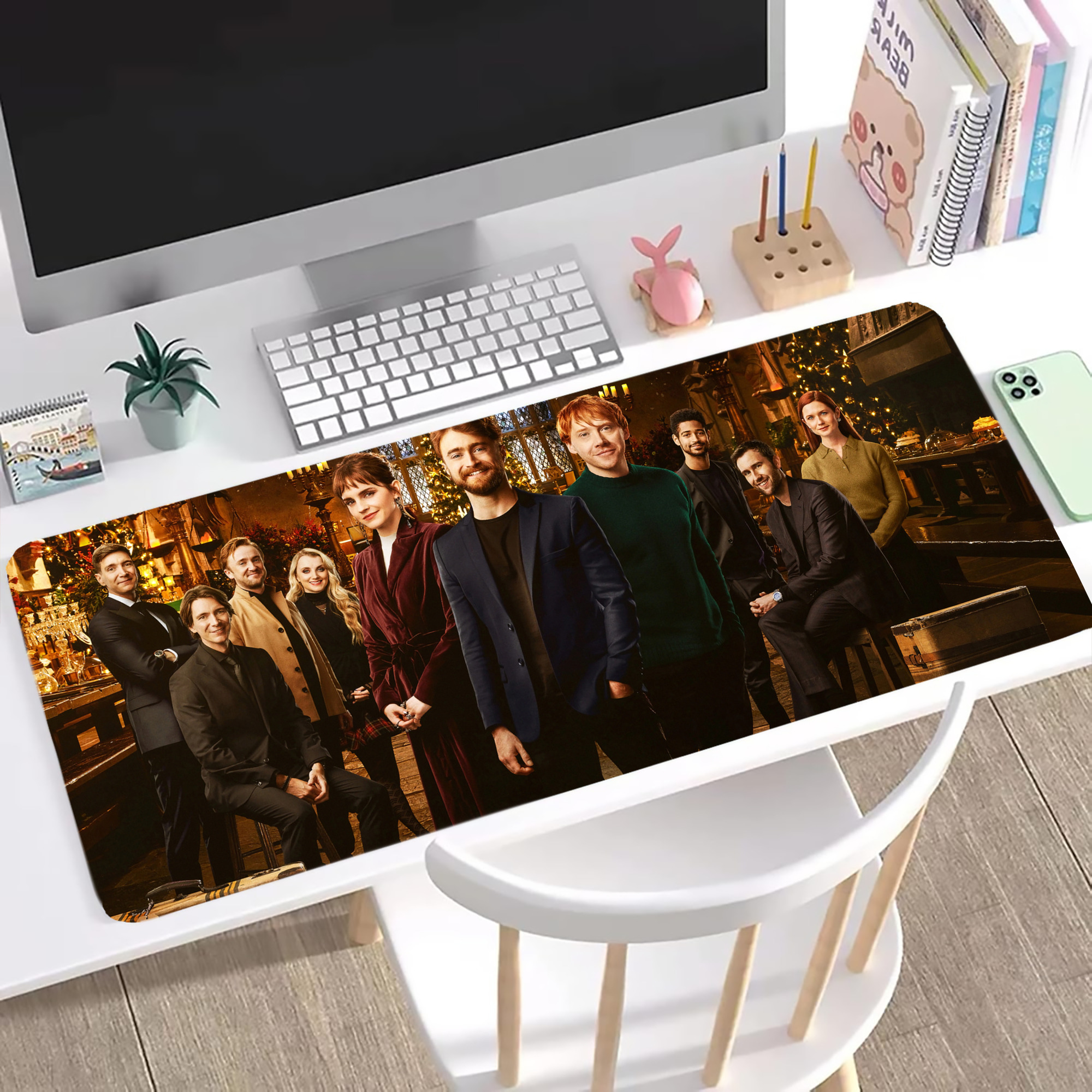 （画像用） Harry Potter ハリー・ポッターシリーズ ステッチ加工 大判デスクマット／滑り止めマウスパッド
