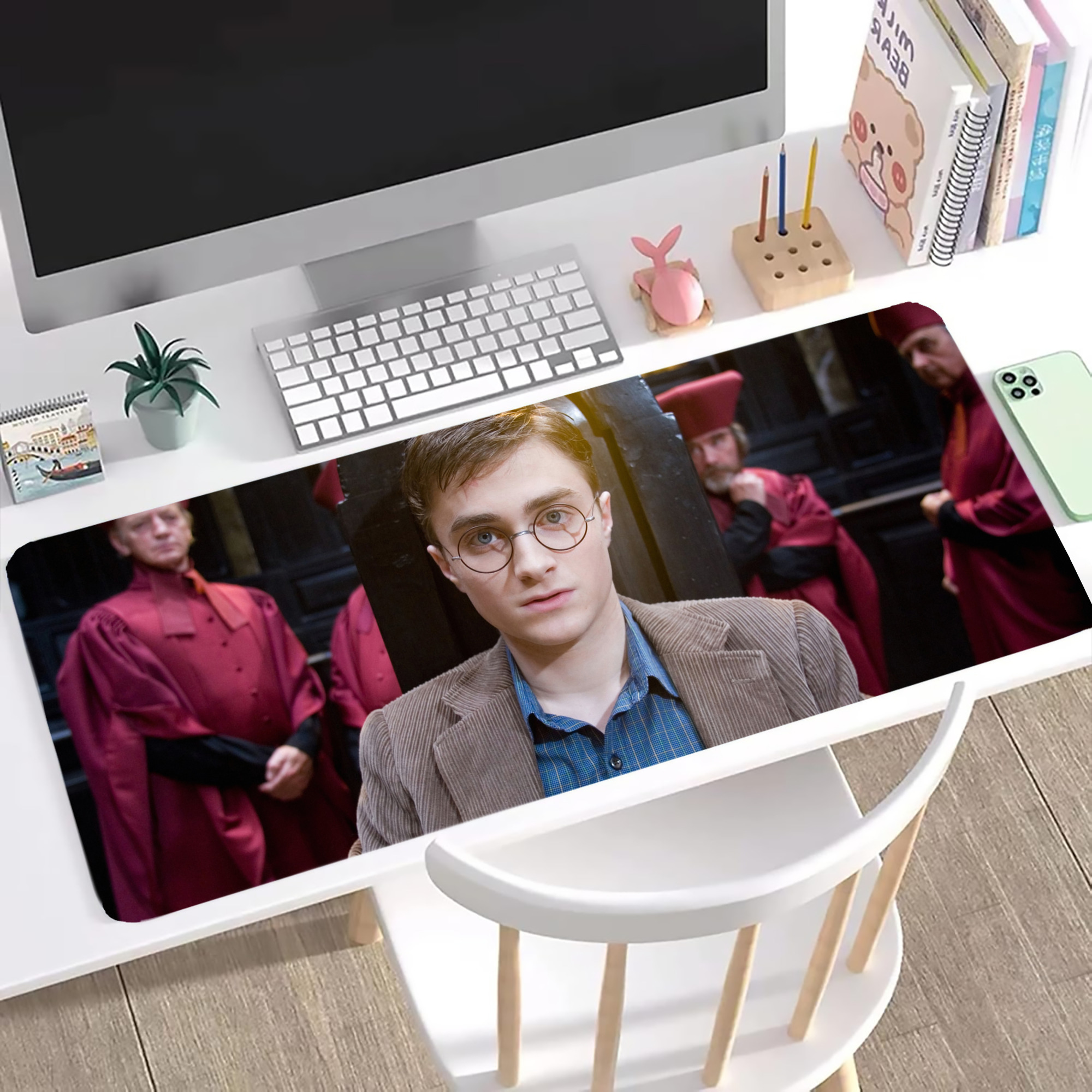 （画像用） Harry Potter ハリー・ポッターシリーズ ステッチ加工 大判デスクマット／滑り止めマウスパッド