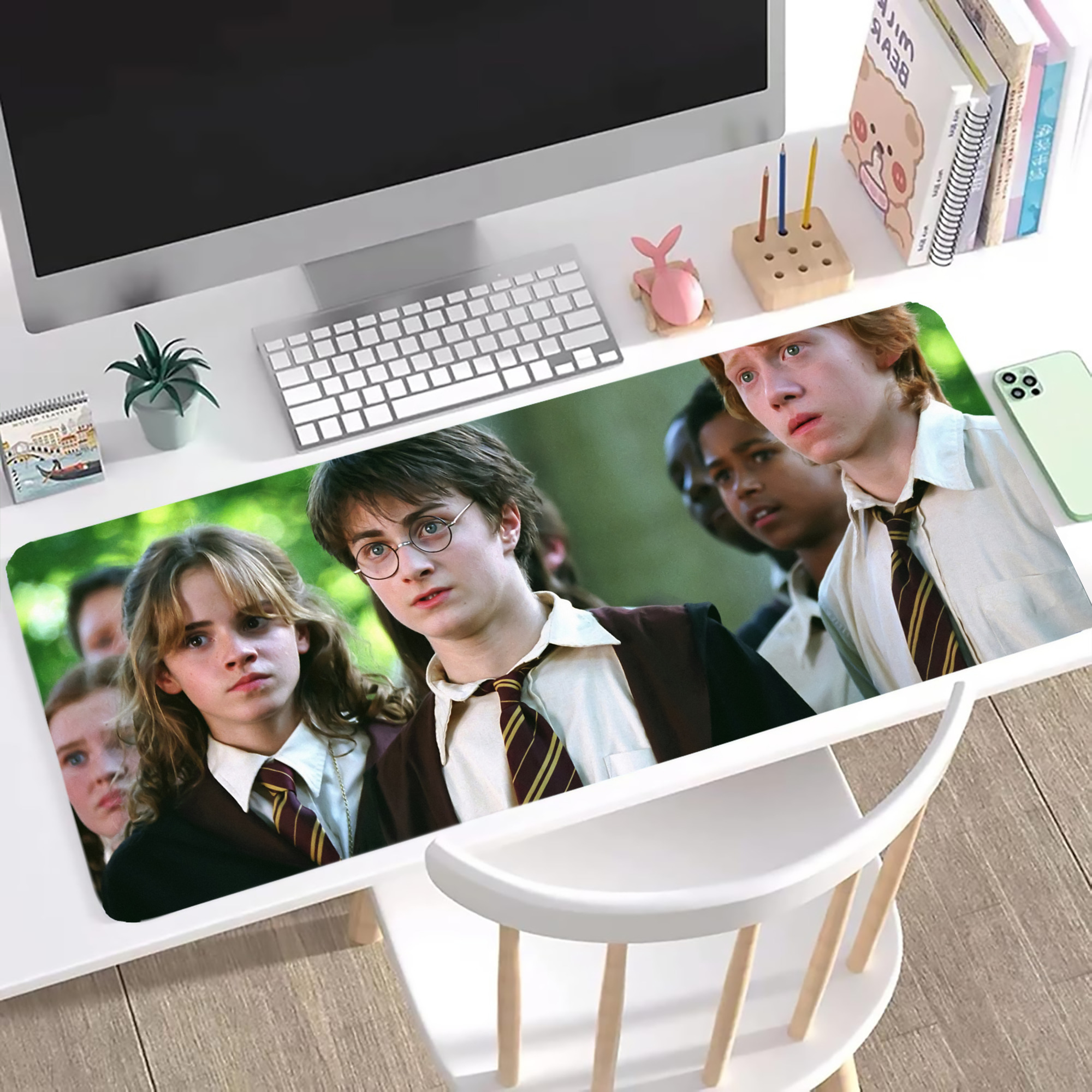 （画像用） Harry Potter ハリー・ポッターシリーズ ステッチ加工 大判デスクマット／滑り止めマウスパッド