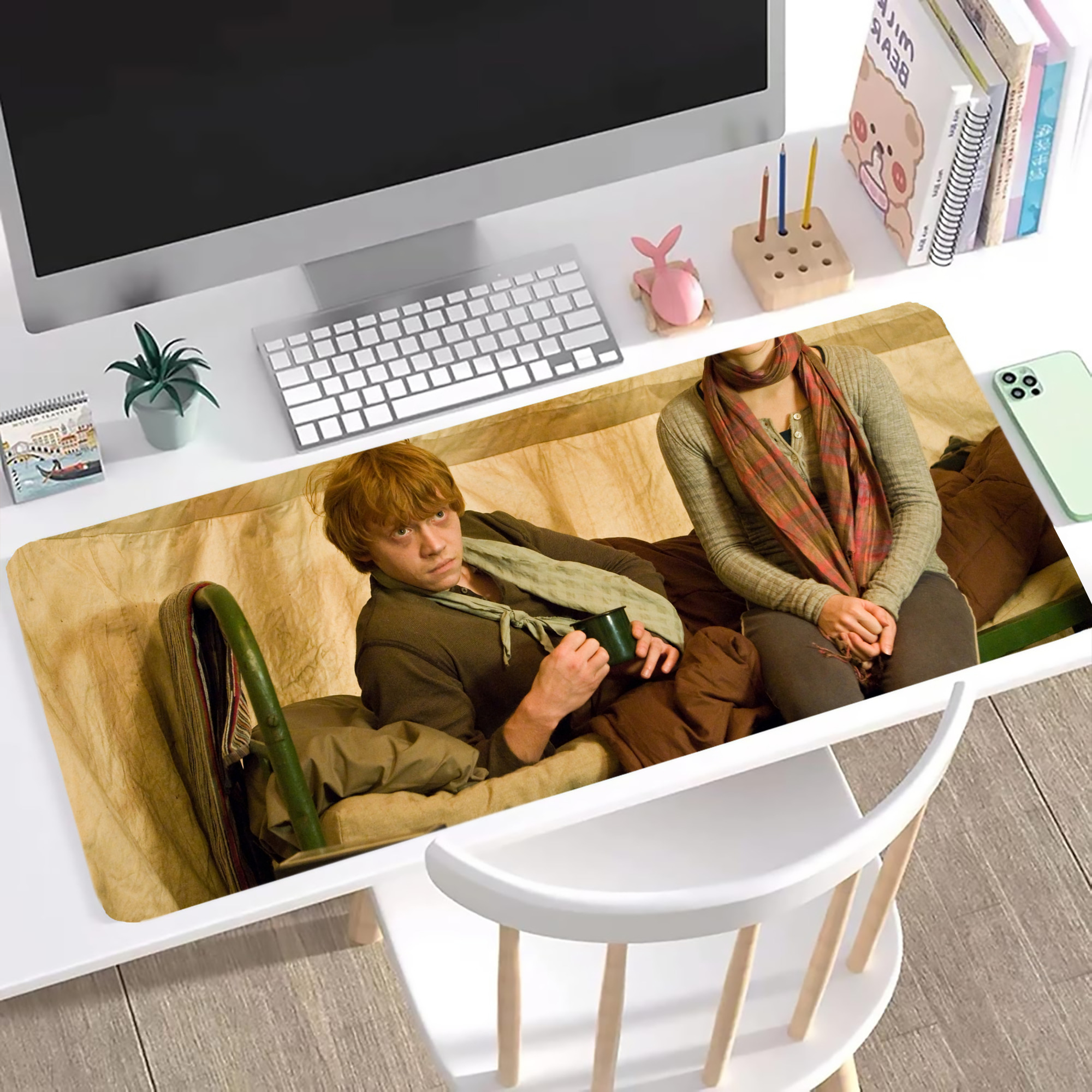 （画像用） Harry Potter ハリー・ポッターシリーズ ステッチ加工 大判デスクマット／滑り止めマウスパッド