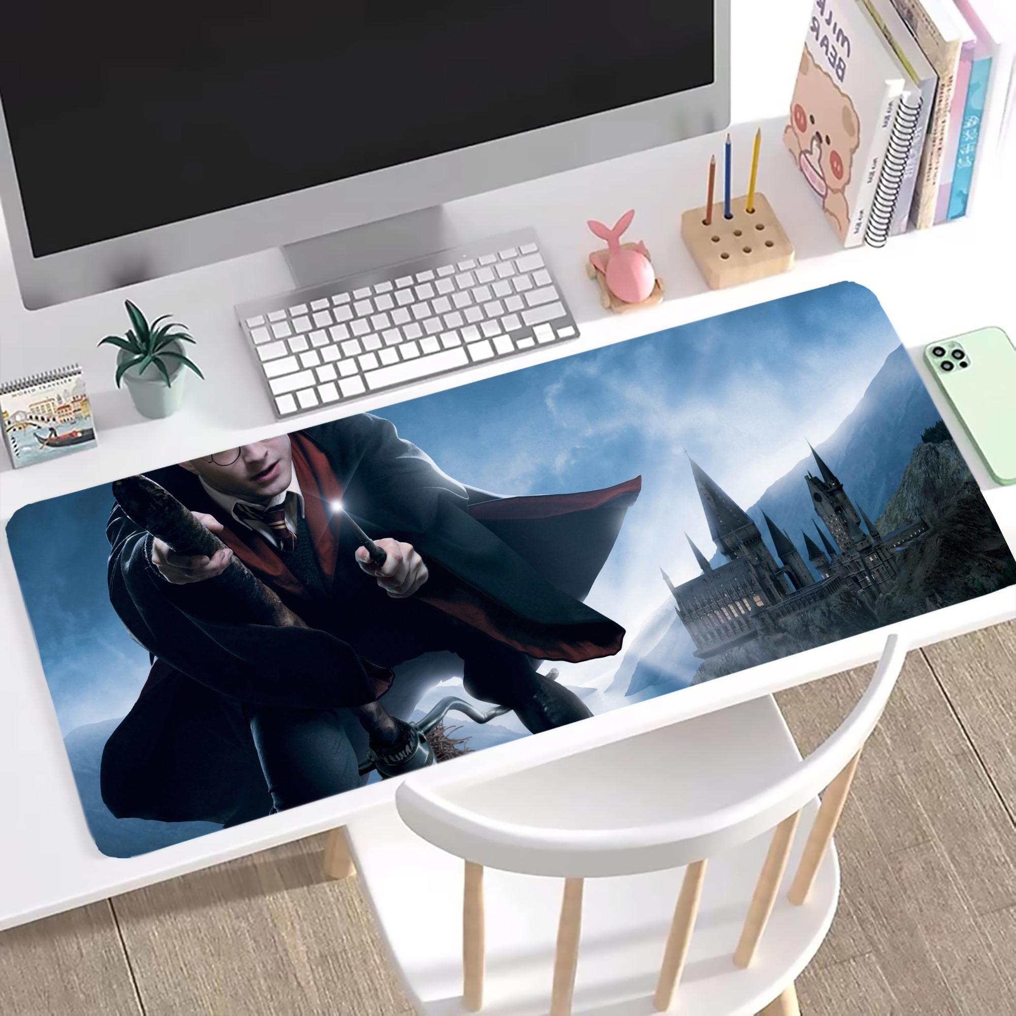 （画像用） Harry Potter ハリー・ポッターシリーズ ステッチ加工 大判デスクマット／滑り止めマウスパッド