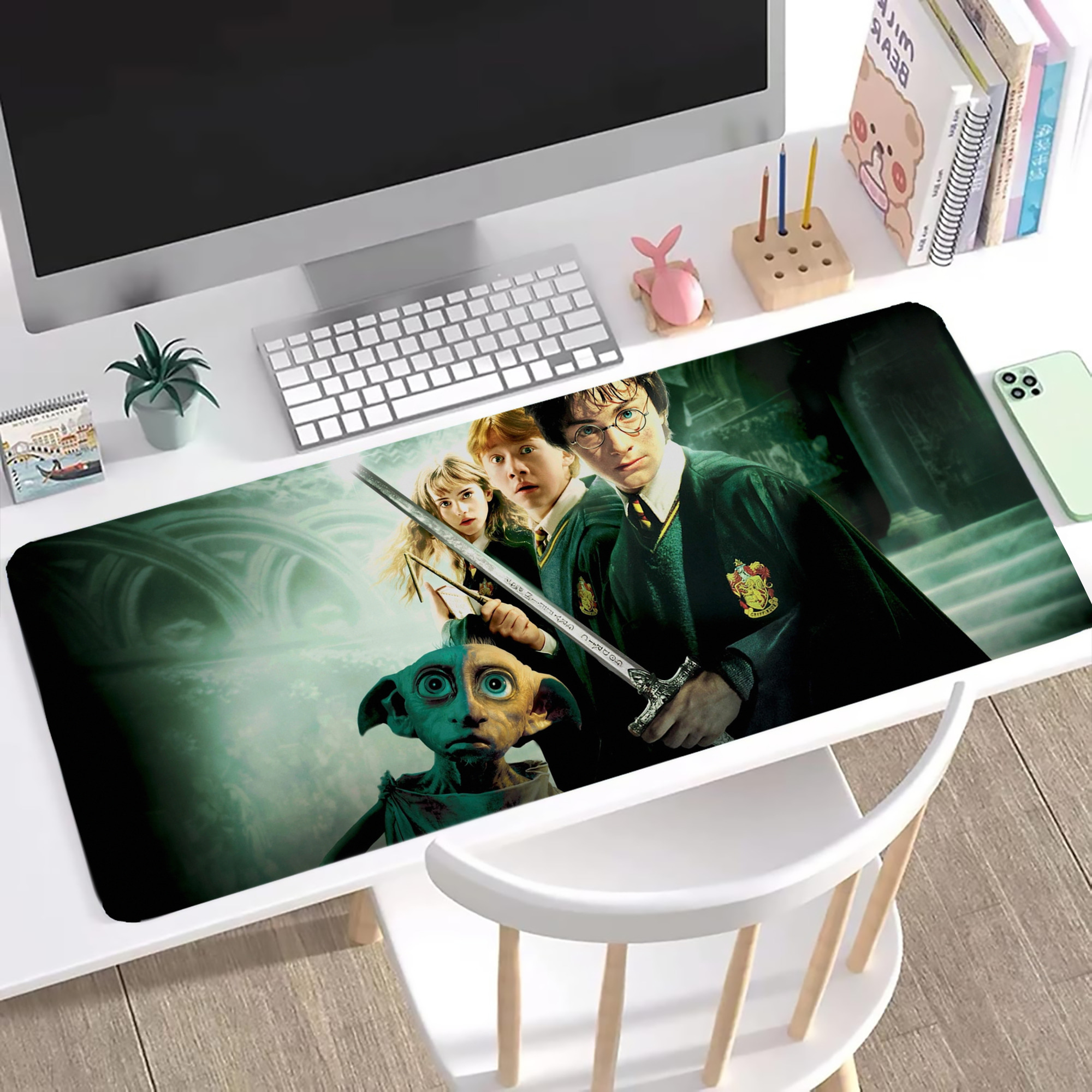 （画像用） Harry Potter ハリー・ポッターシリーズ ステッチ加工 大判デスクマット／滑り止めマウスパッド