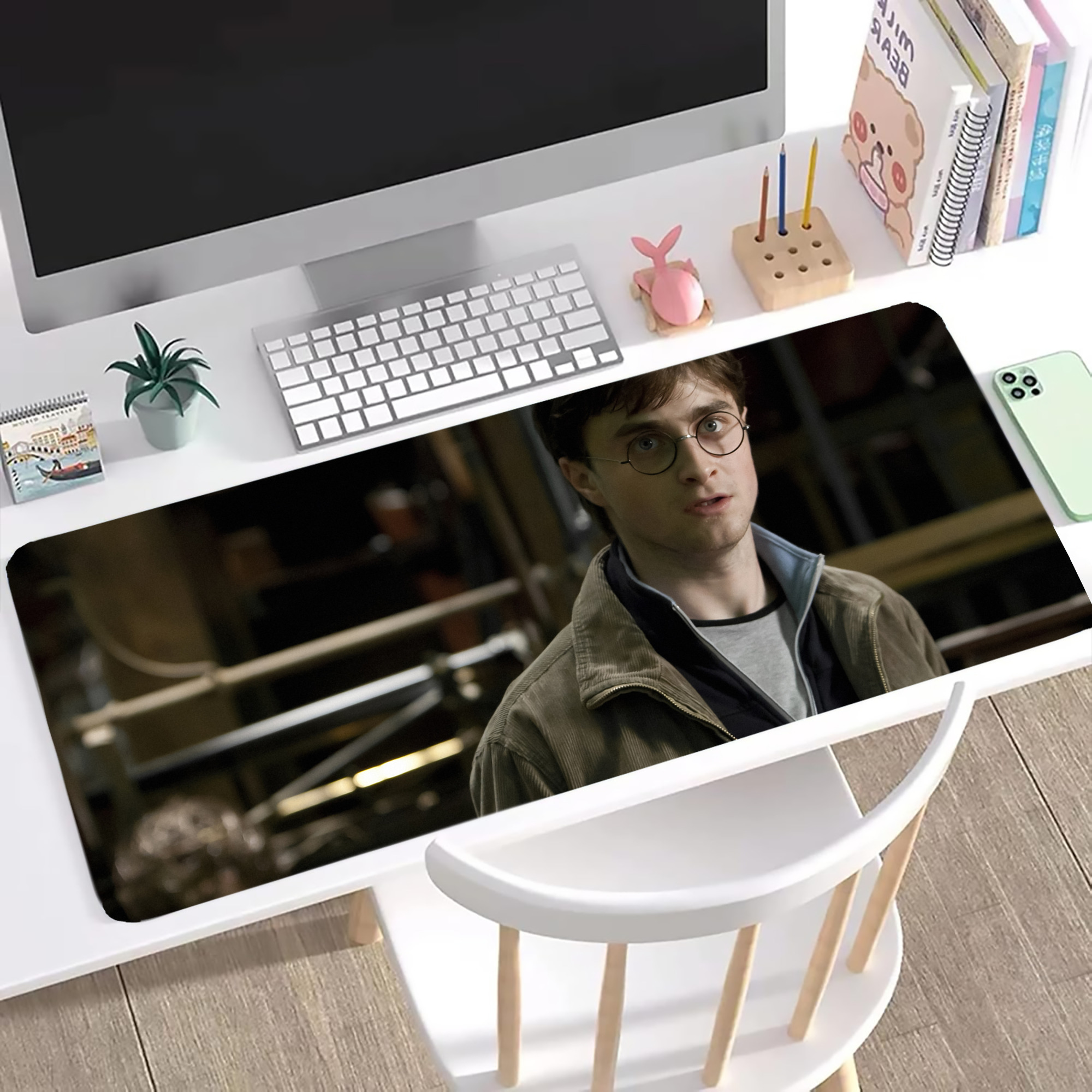 （画像用） Harry Potter ハリー・ポッターシリーズ ステッチ加工 大判デスクマット／滑り止めマウスパッド