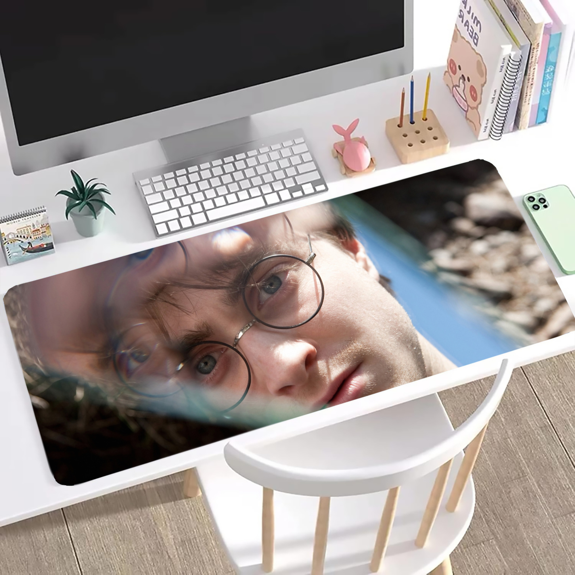 （画像用） Harry Potter ハリー・ポッターシリーズ ステッチ加工 大判デスクマット／滑り止めマウスパッド