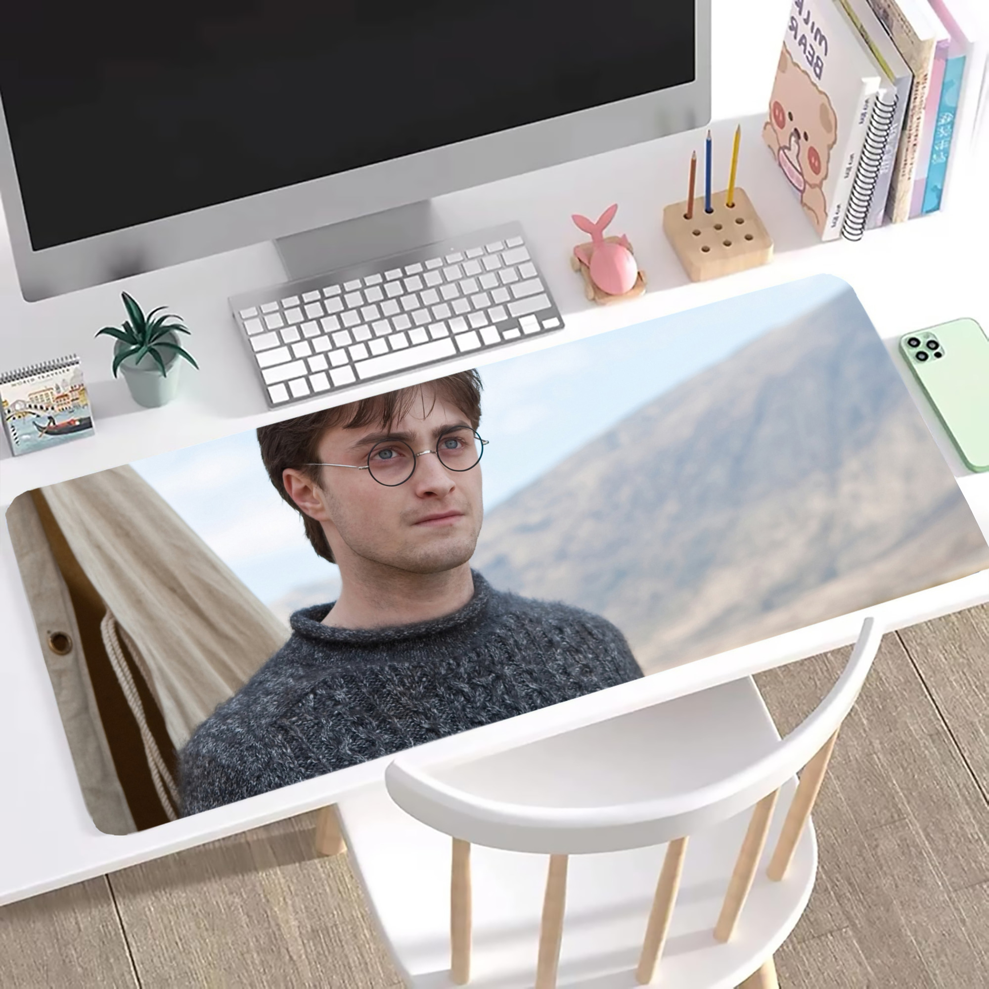 （画像用） Harry Potter ハリー・ポッターシリーズ ステッチ加工 大判デスクマット／滑り止めマウスパッド