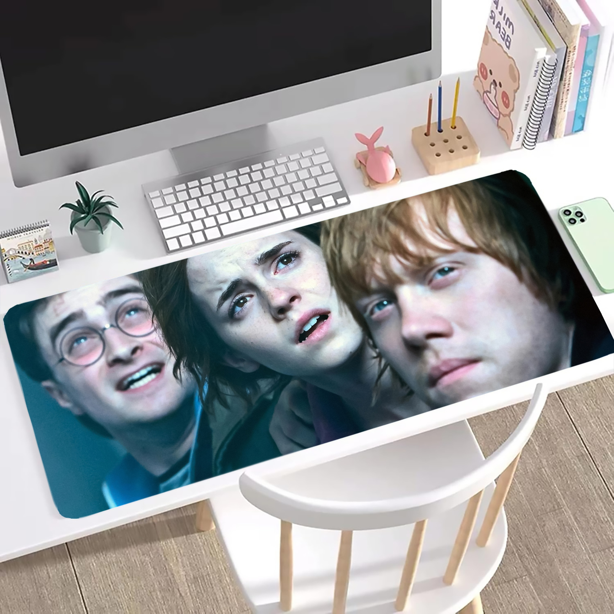 （画像用） Harry Potter ハリー・ポッターシリーズ ステッチ加工 大判デスクマット／滑り止めマウスパッド