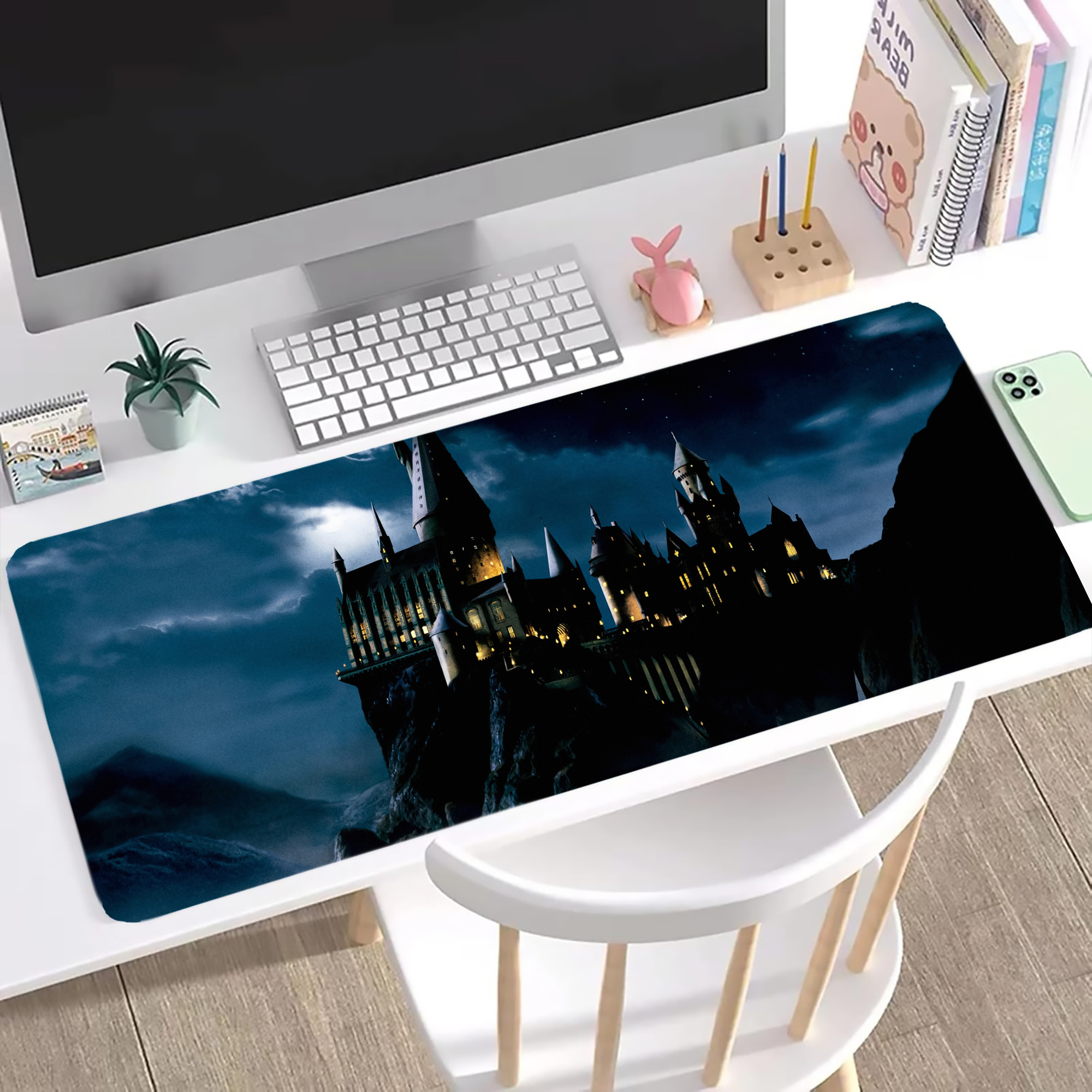 （画像用） Harry Potter ハリー・ポッターシリーズ ステッチ加工 大判デスクマット／滑り止めマウスパッド