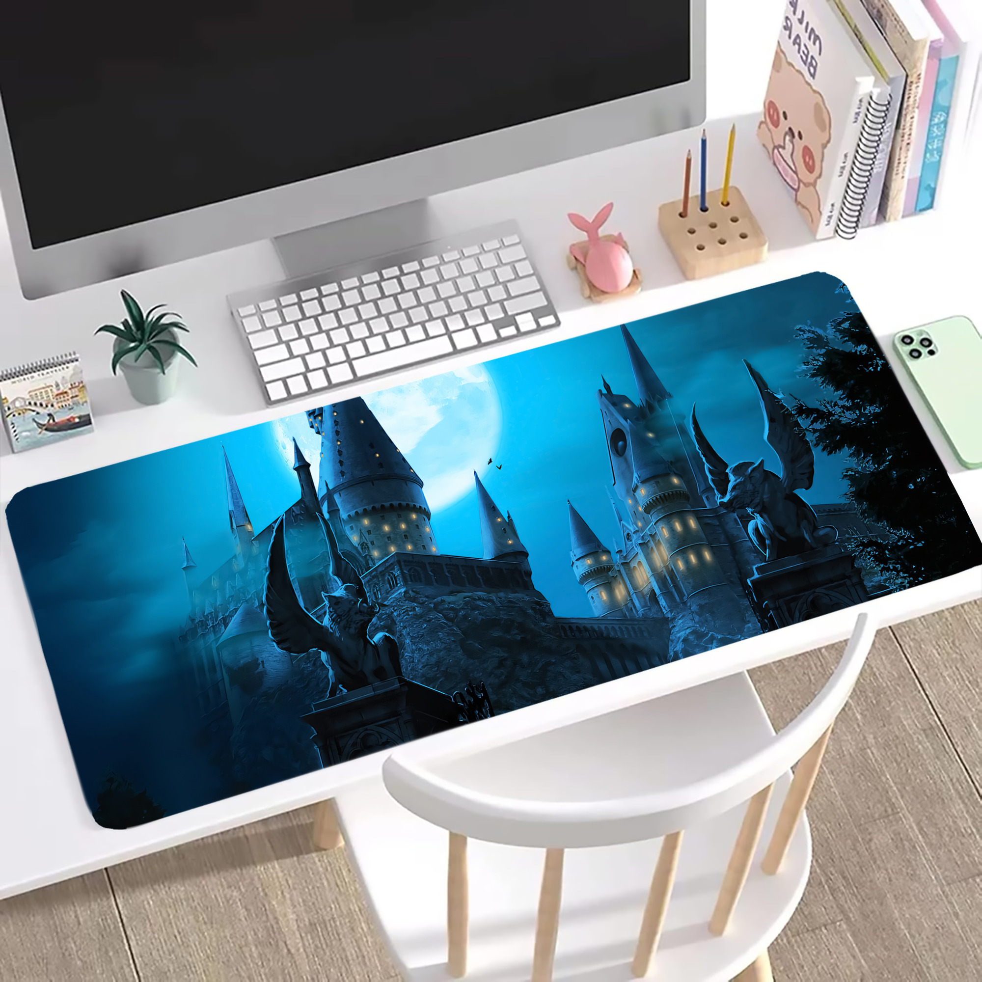 （画像用） Harry Potter ハリー・ポッターシリーズ ステッチ加工 大判デスクマット／滑り止めマウスパッド