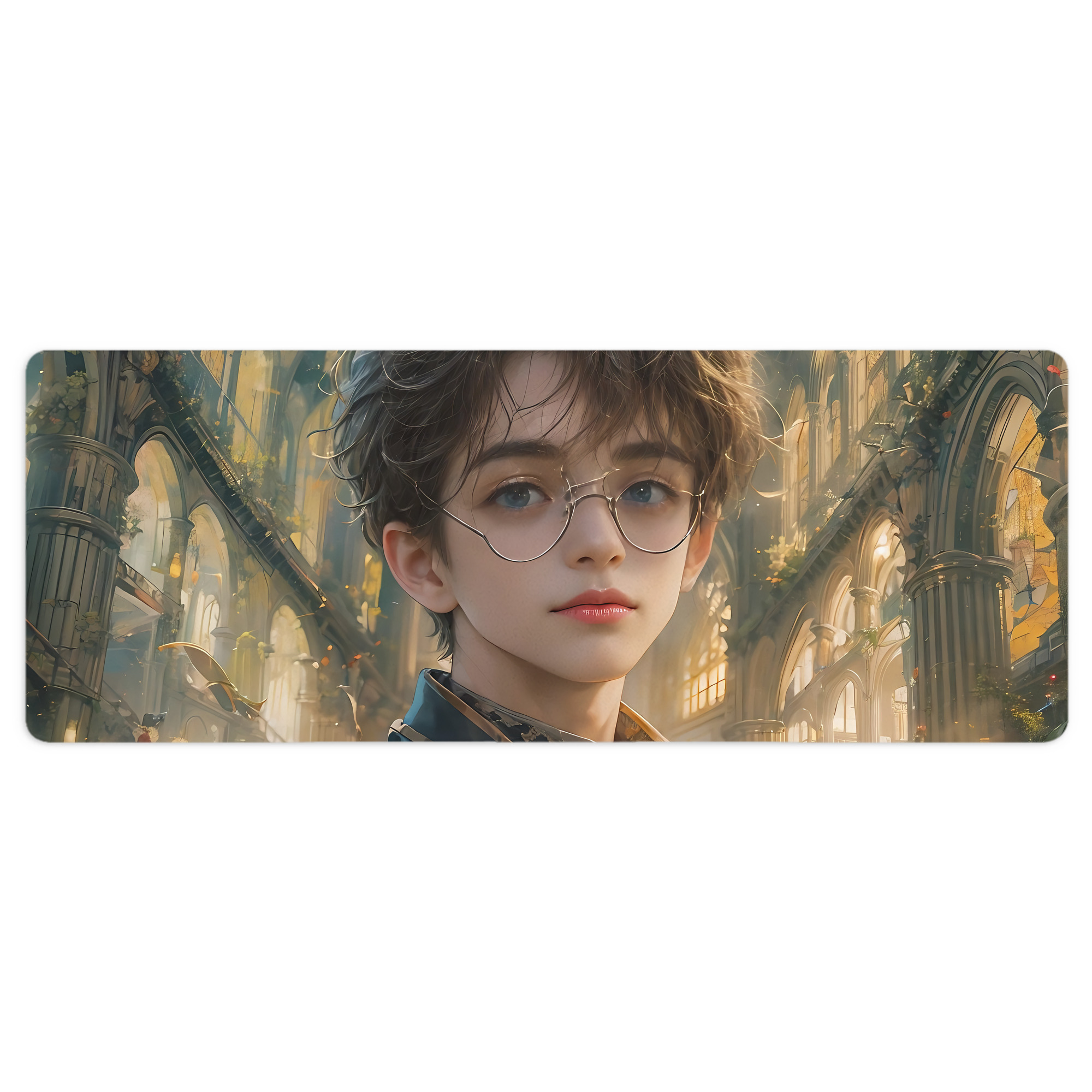 （画像用） Harry Potter ハリー・ポッターシリーズ ステッチ加工 大判デスクマット／滑り止めマウスパッド