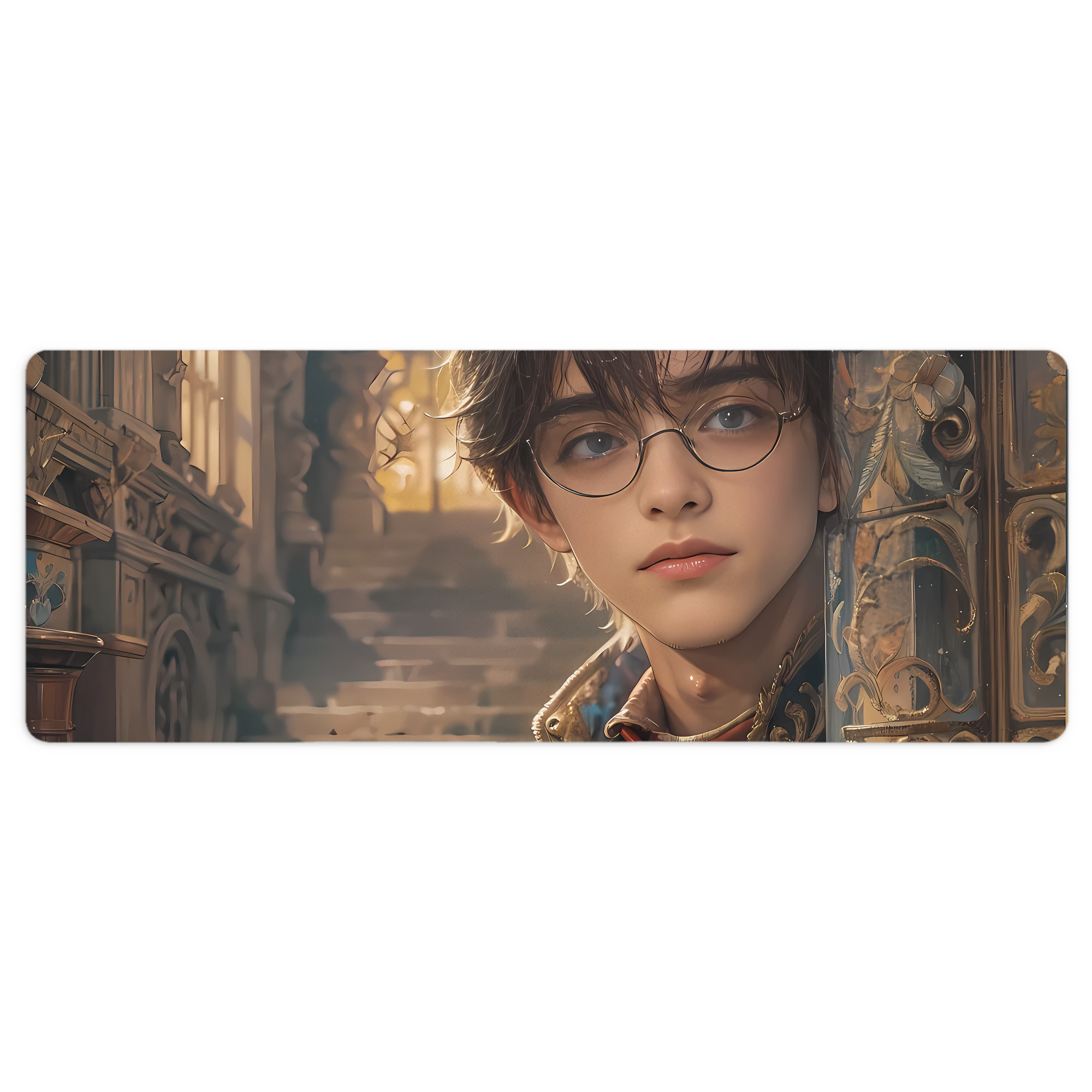 （画像用） Harry Potter ハリー・ポッターシリーズ ステッチ加工 大判デスクマット／滑り止めマウスパッド